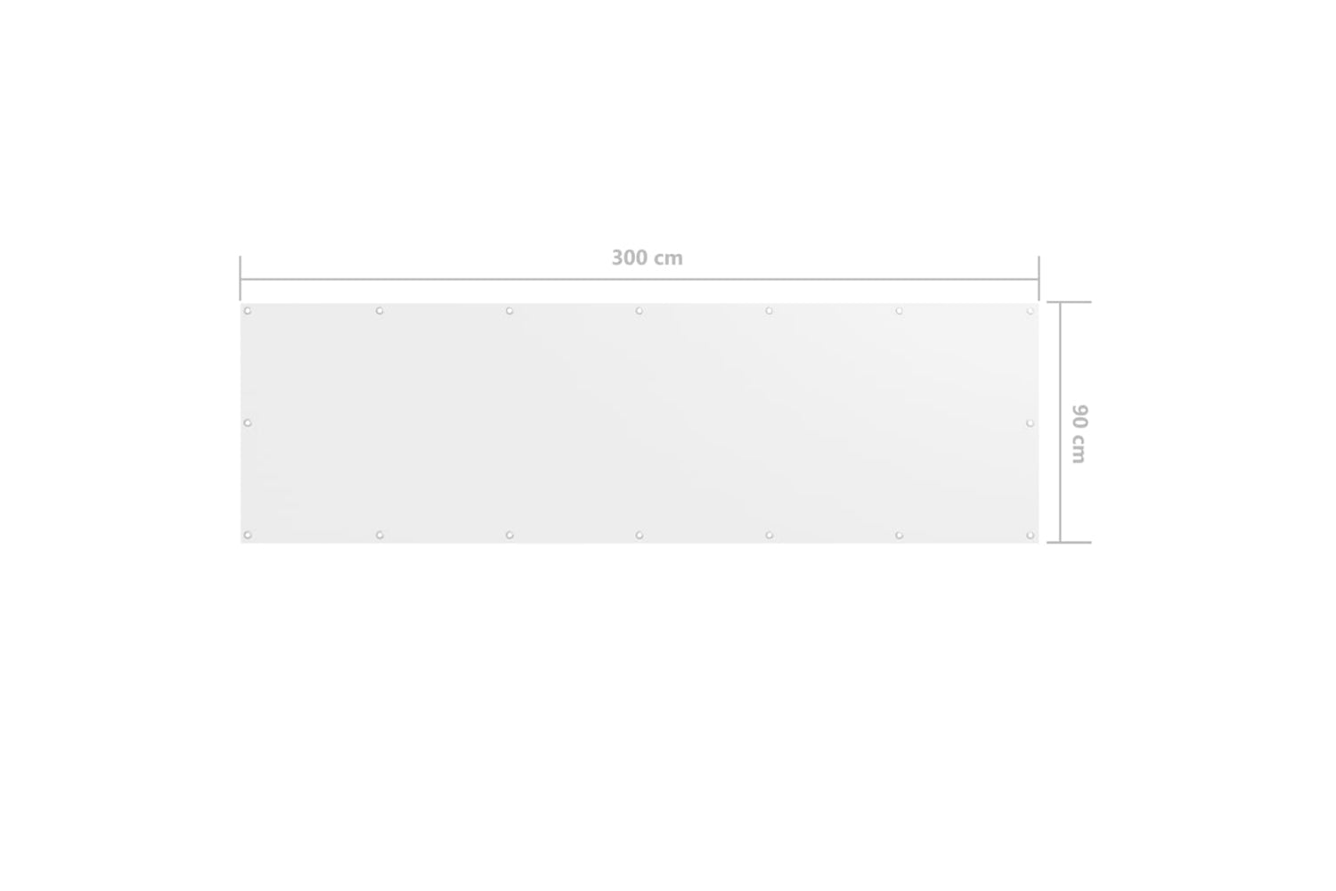 vidaXL 134892 Balcony Screen White 90x300cm Oxford Fabric-5