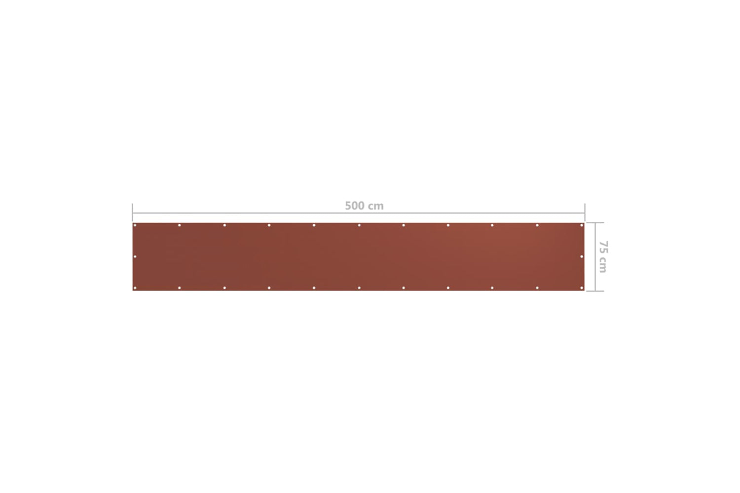 vidaXL 134974 Balcony Screen Terracotta 75x500cm Oxford Fabric-5