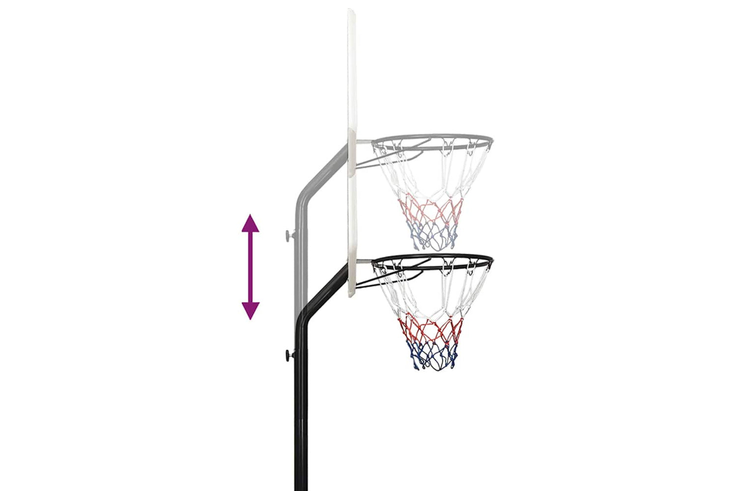 Vidaxl Basketball Stand White 237-307 Cm Polyethene-8