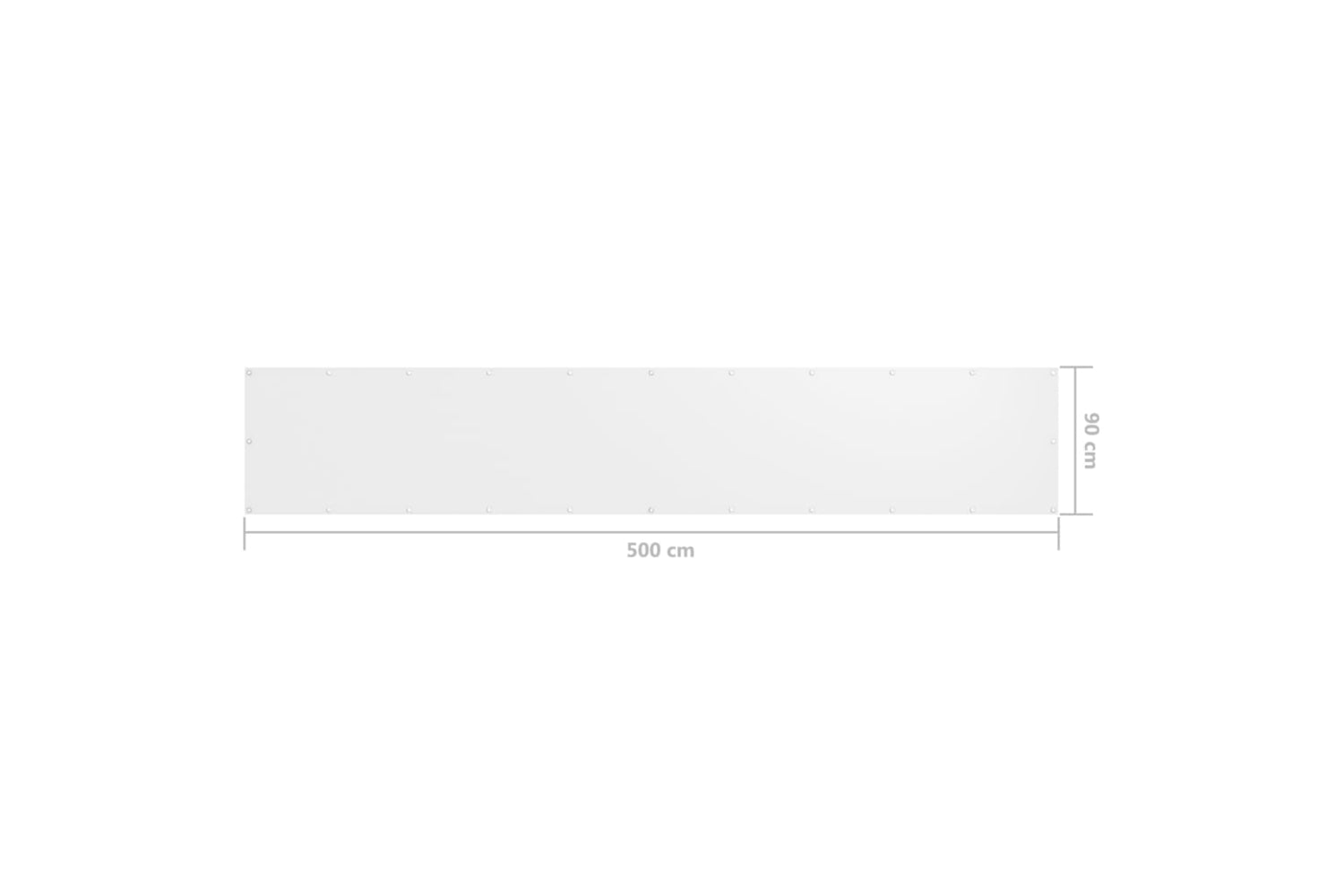 vidaXL 134894 Balcony Screen White 90x500cm Oxford Fabric-5