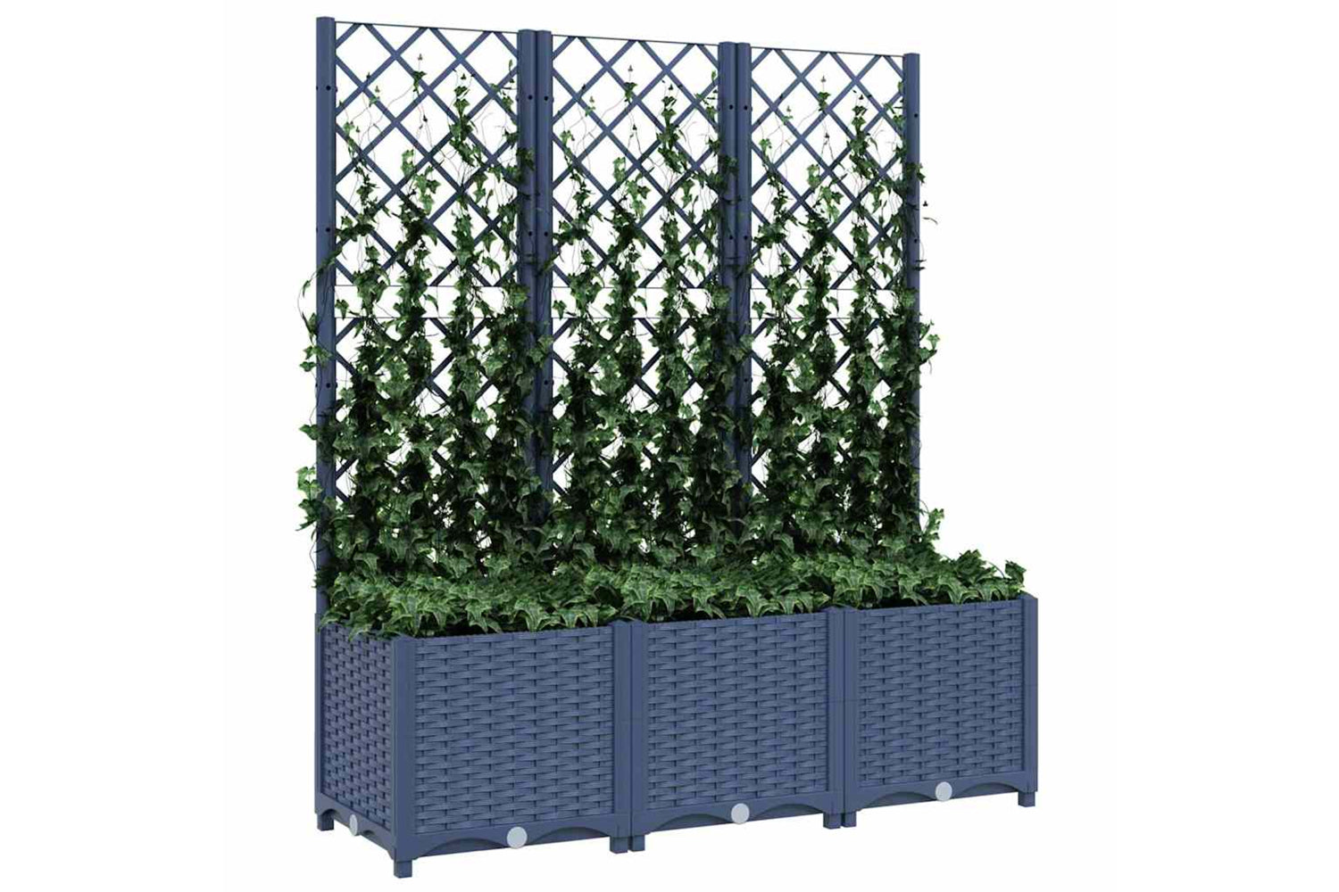 vidaXL Garden Planter With Trellis Dark Grey 120x40x136cm Pp-6
