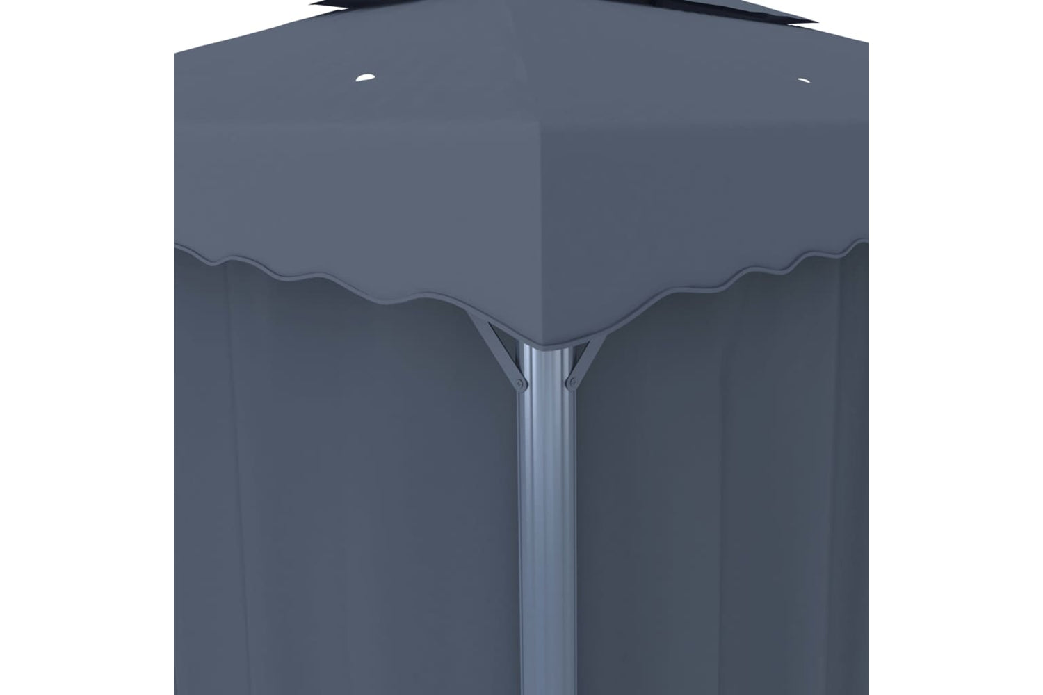 Vidaxl 3070347 Gazebo With Curtain&led String Lights 3x3 M Anthracite-6