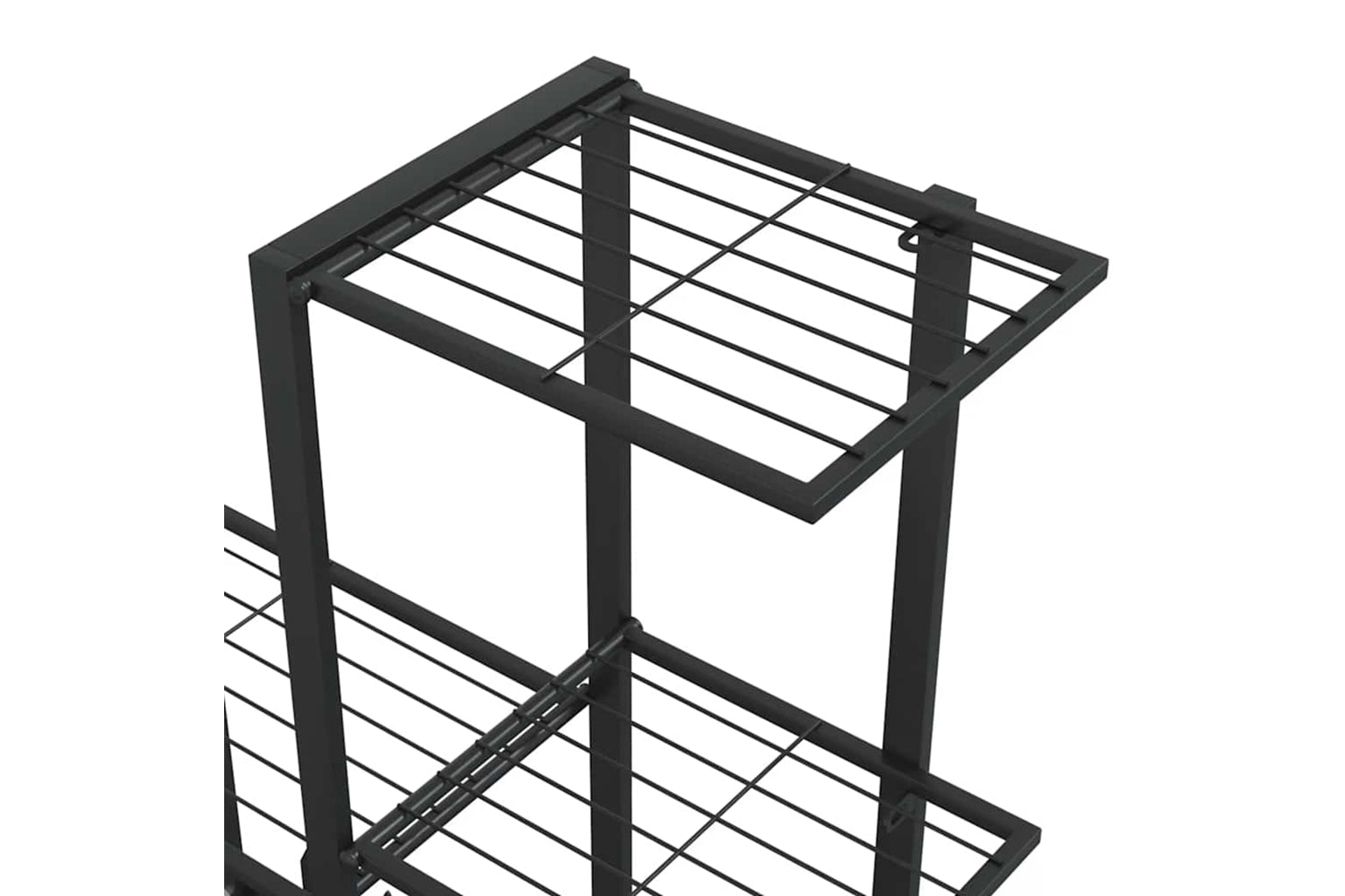 vidaXL 336112 Flower Stand 94.5x25x88cm Black Metal-7