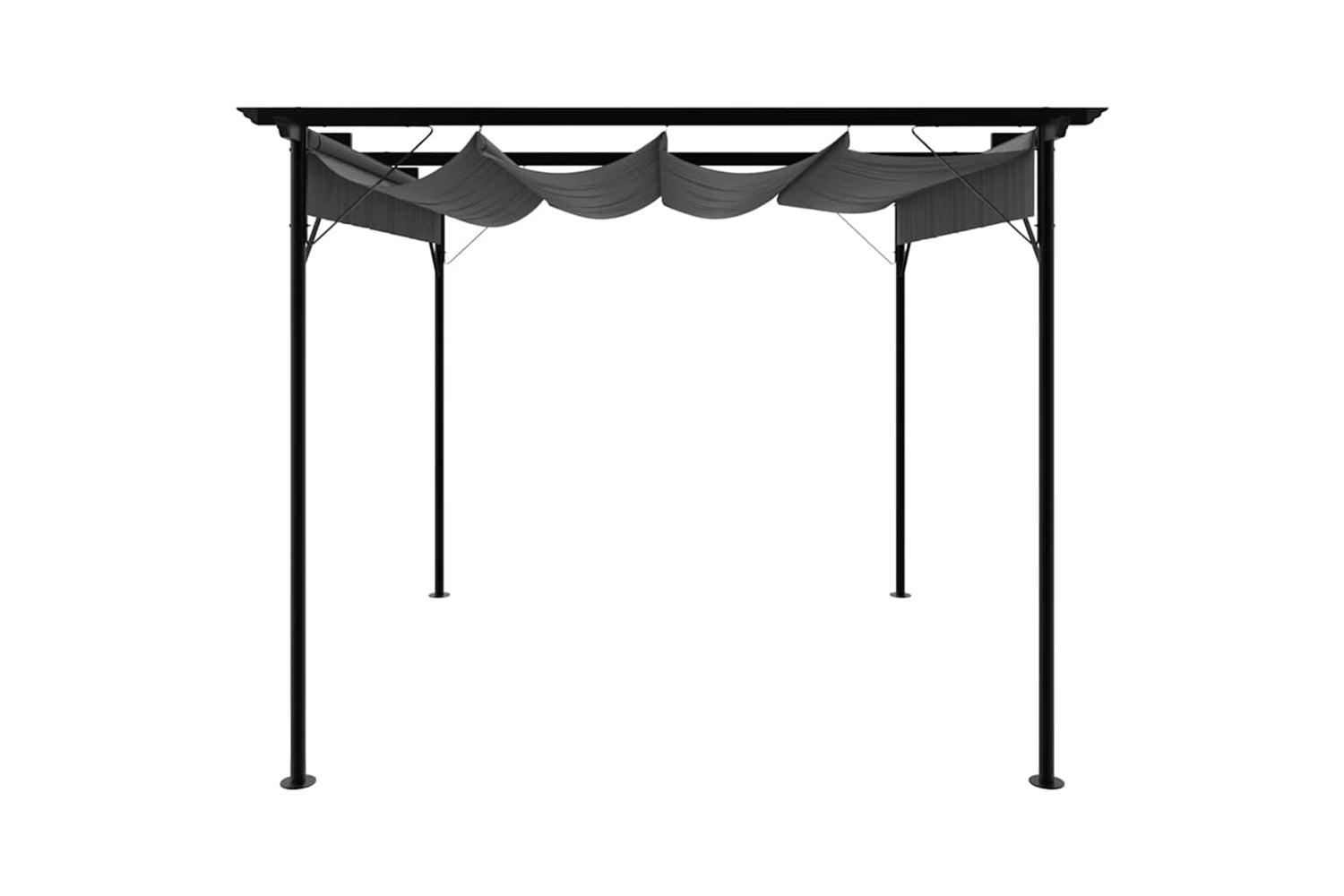 Vidaxl 312226 Pergola With Retractable Roof Anthracite 3x3 M Steel 180 G/mâ²-2
