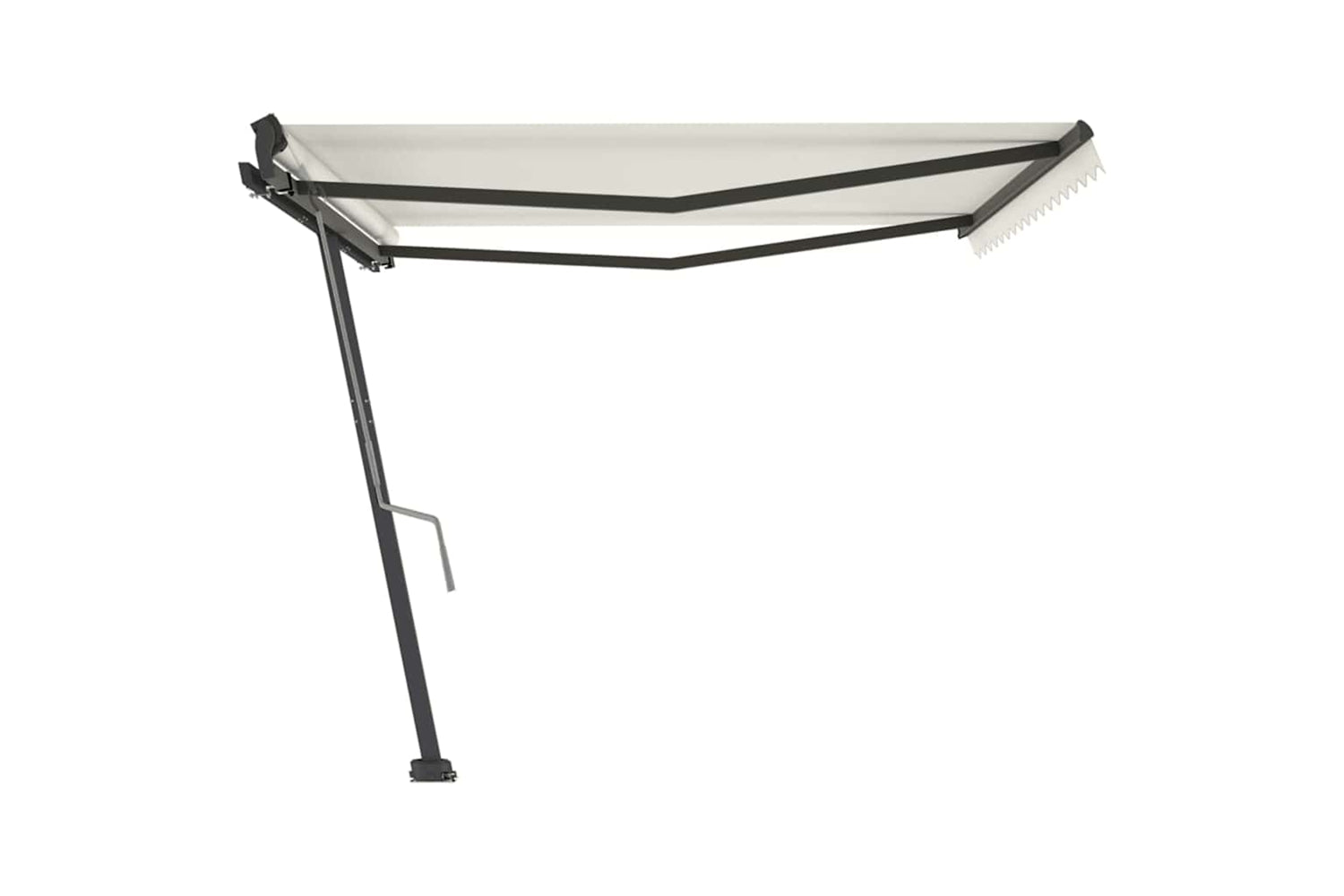 Vidaxl Freestanding Manual Retractable Awning 400x300 Cm Cream-2