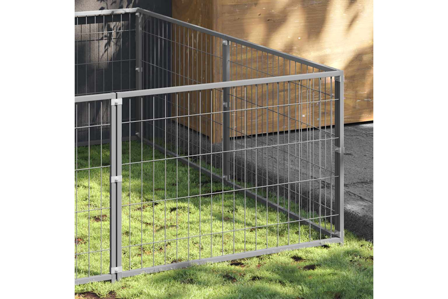 Vidaxl 3082126 Dog Kennel Silver 20 M2 Steel-2