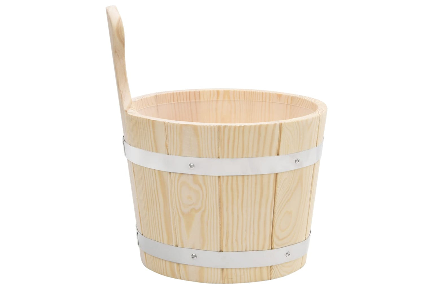 Vidaxl 51692 Sauna Bucket And Ladle Set Solid Wood Pine-4