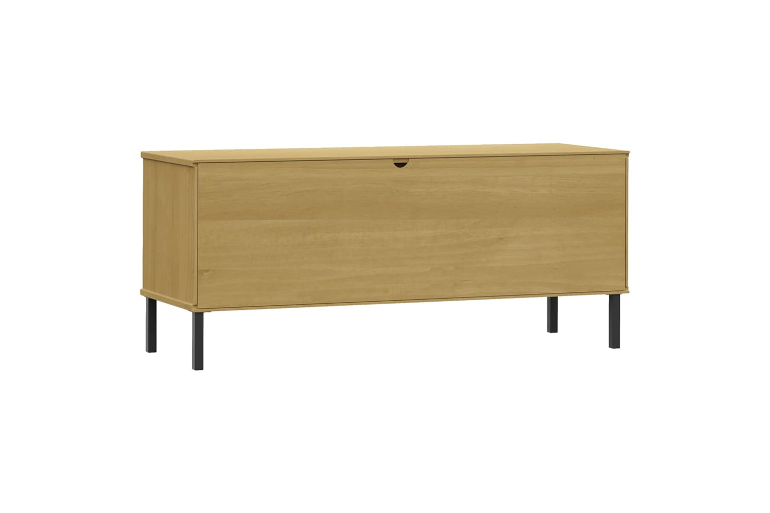 vidaXL 350994 Shoe Rack With Metal Legs Brown 106x35x45cm Solid Wood Oslo-5