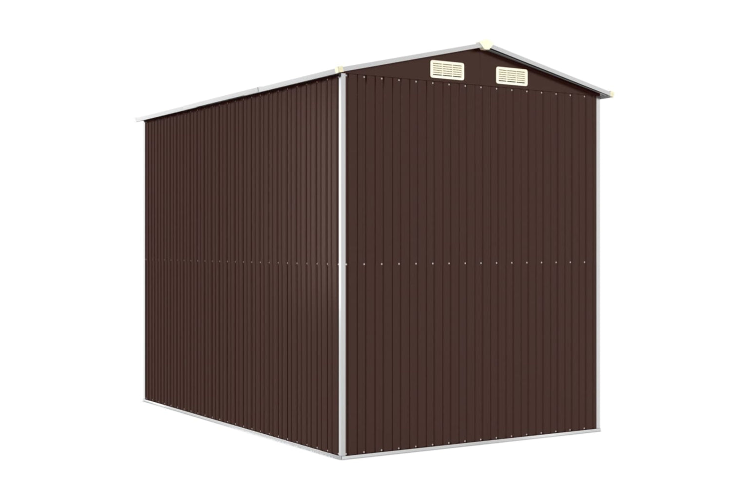 vidaXL 3147461 Garden Shed Dark Brown 192x274x223cm Galvanised Steel-5