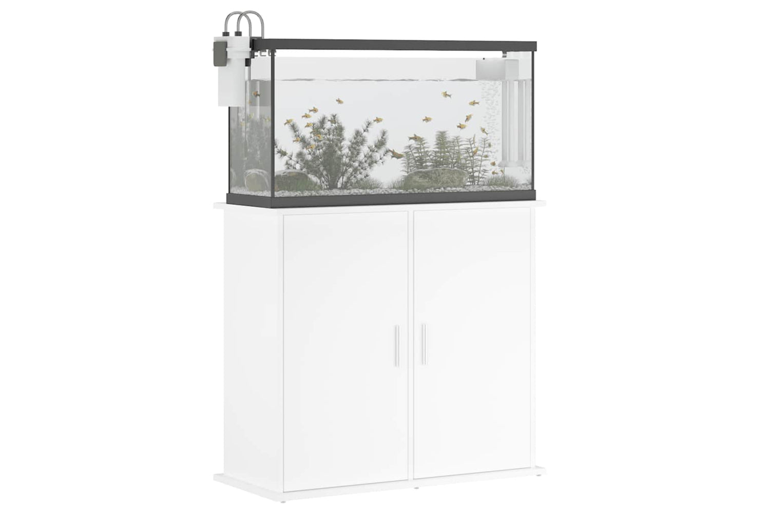 vidaXL 833623 Aquarium Stand White 81x36x73cm Engineered Wood-3