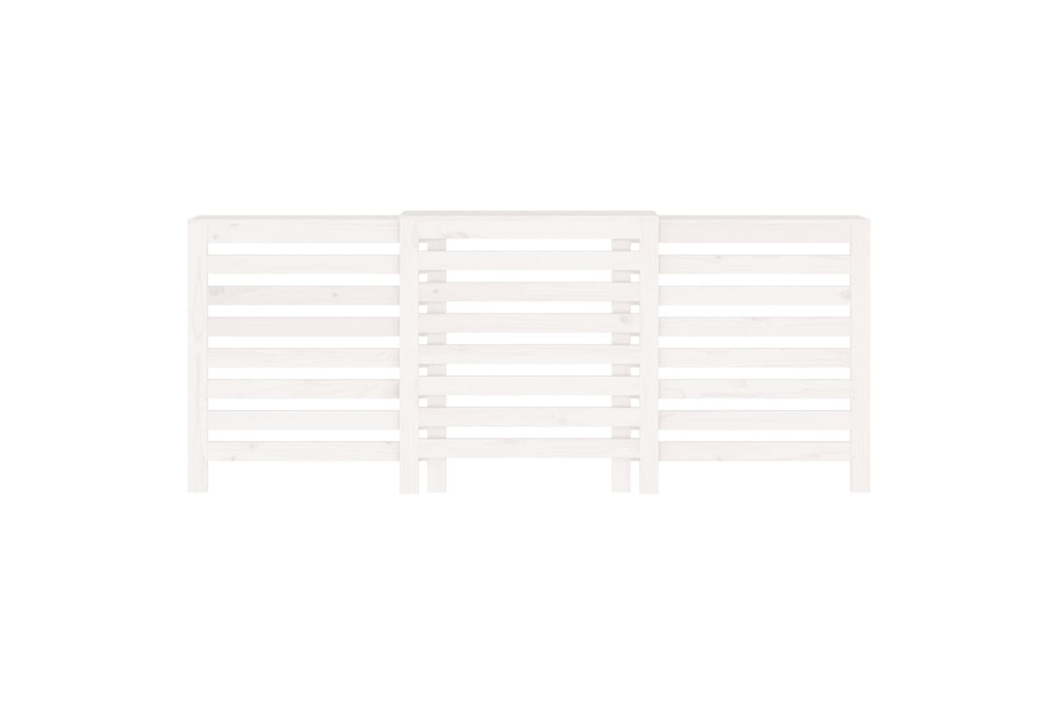 vidaXL 822612 Radiator Cover White 210x21x85cm Solid Wood Pine-4