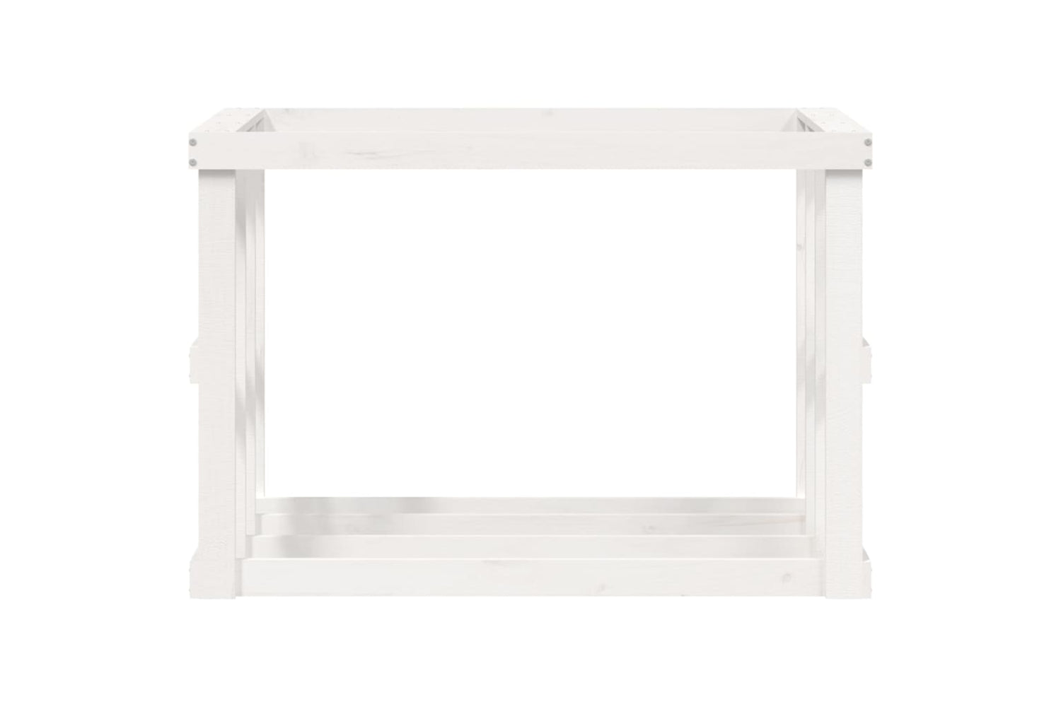 vidaXL 822632 Outdoor Log Holder White 108x52x74cm Solid Wood Pine-4