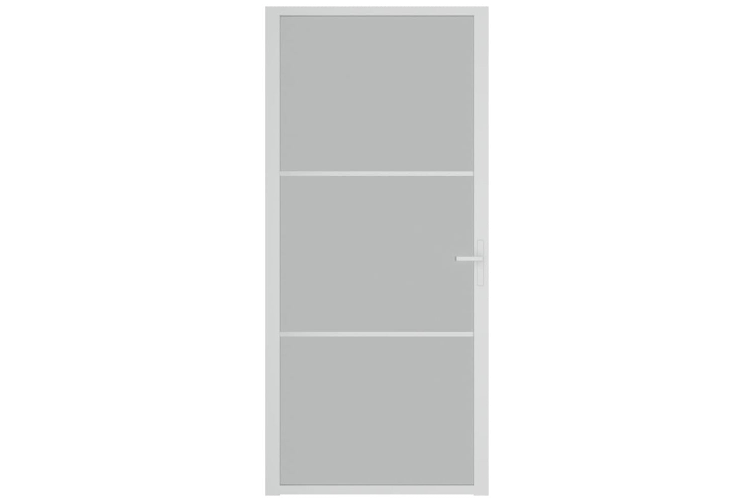vidaXL 350578 Interior Door 93x201.5cm White Matt Glass And Aluminium-2