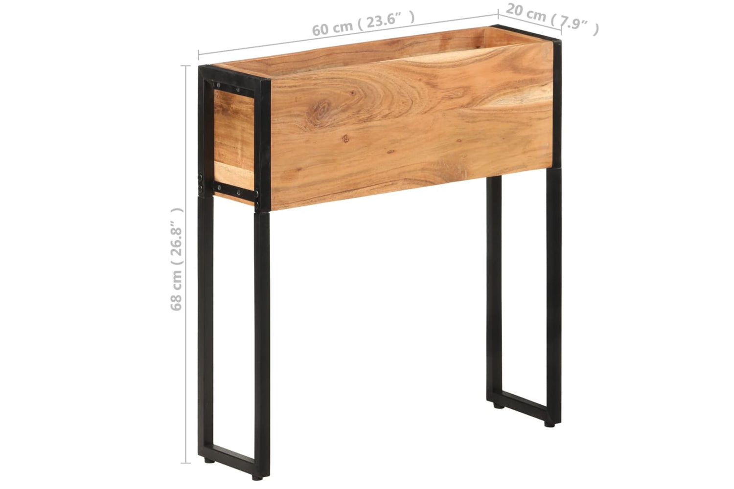 vidaXL 321942 Planter 60x20x68cm Solid Acacia Wood-8