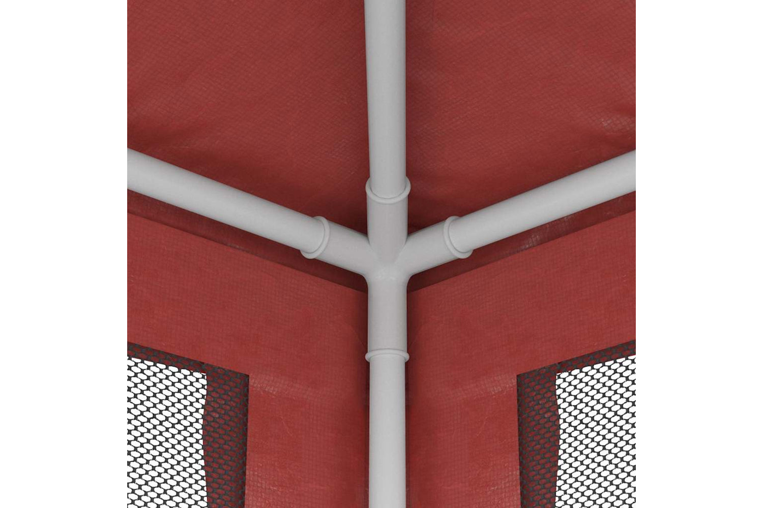 Vidaxl 319220 Party Tent With 4 Mesh Sidewalls Red 2x2 M Hdpe-5
