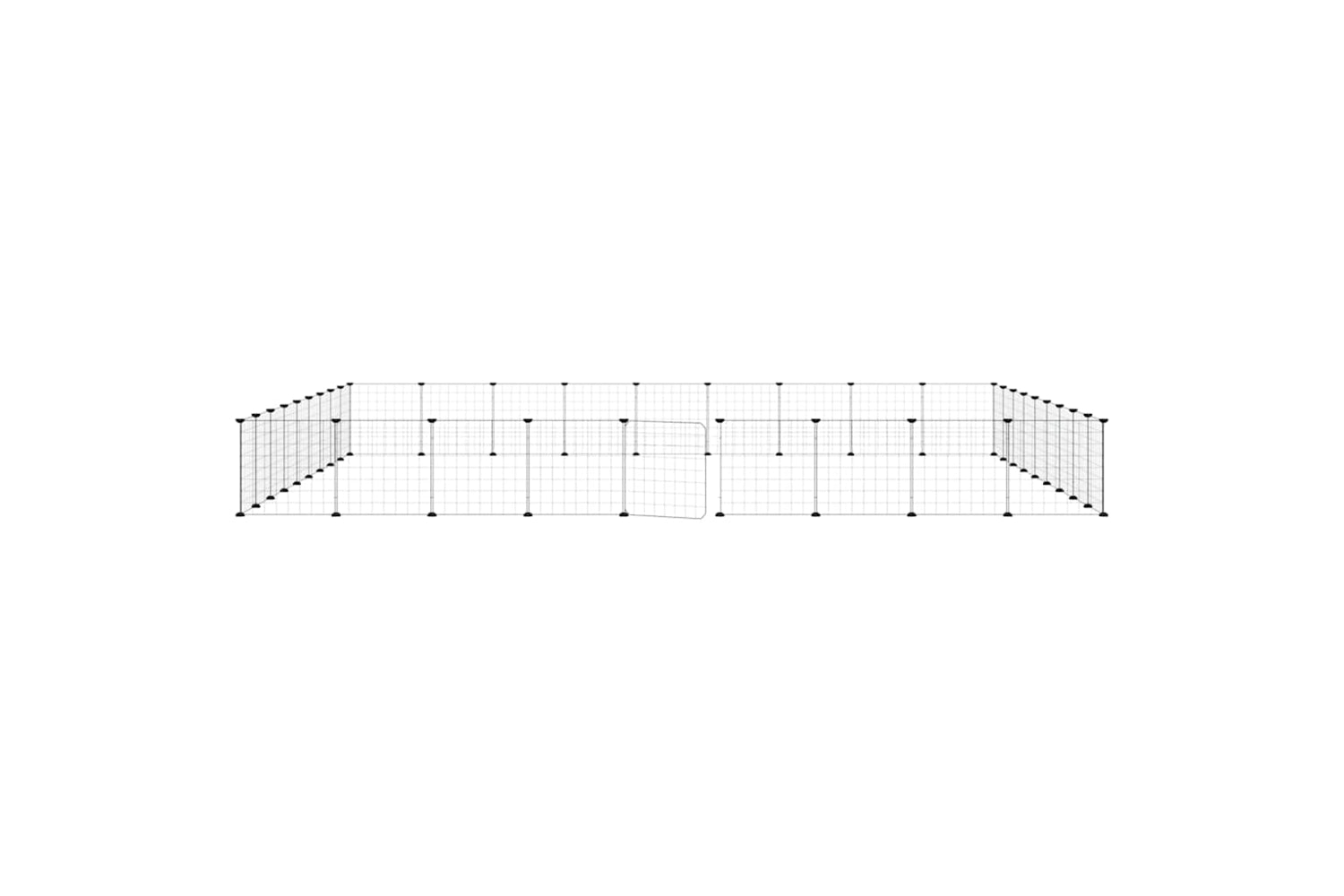 vidaXL 3114021 36-panel Pet Cage With Door Black 35x35cm Steel-3