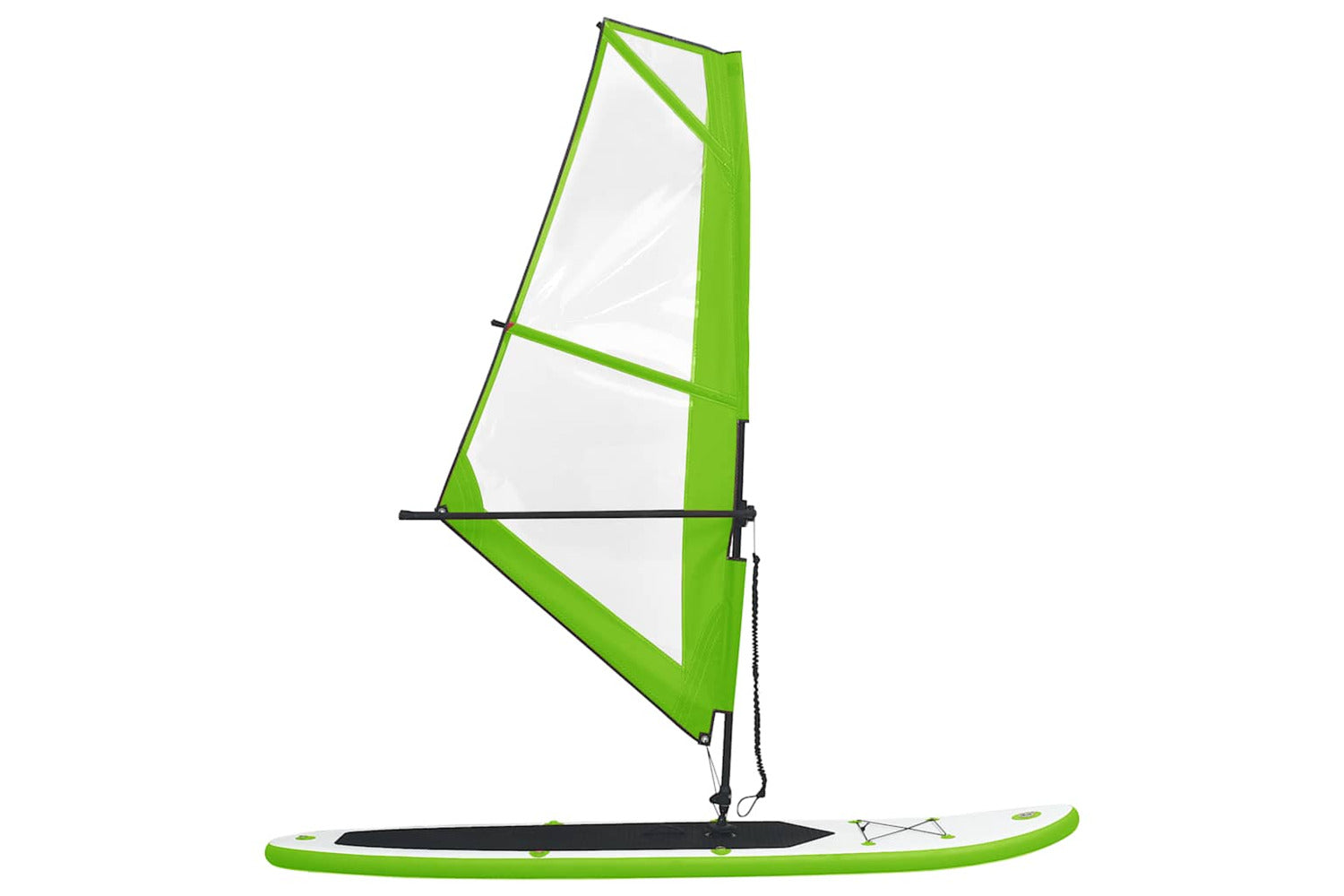 Vidaxl Inflatable Stand Up Paddleboard With Sail Set Green And White-3