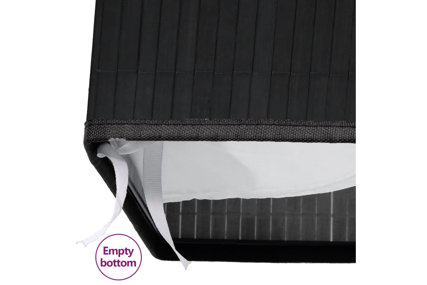 Vidaxl 320758 Bamboo Laundry Basket Black 83 L-8