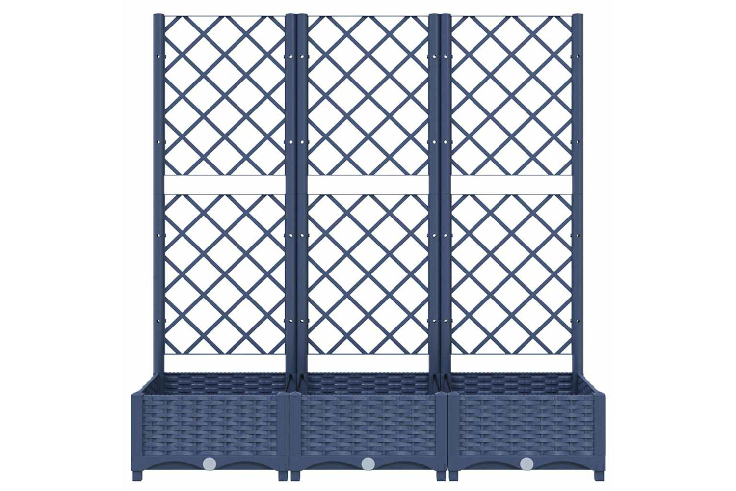 vidaXL Garden Planter With Trellis Dark Grey 120x40x121.5cm Pp-2