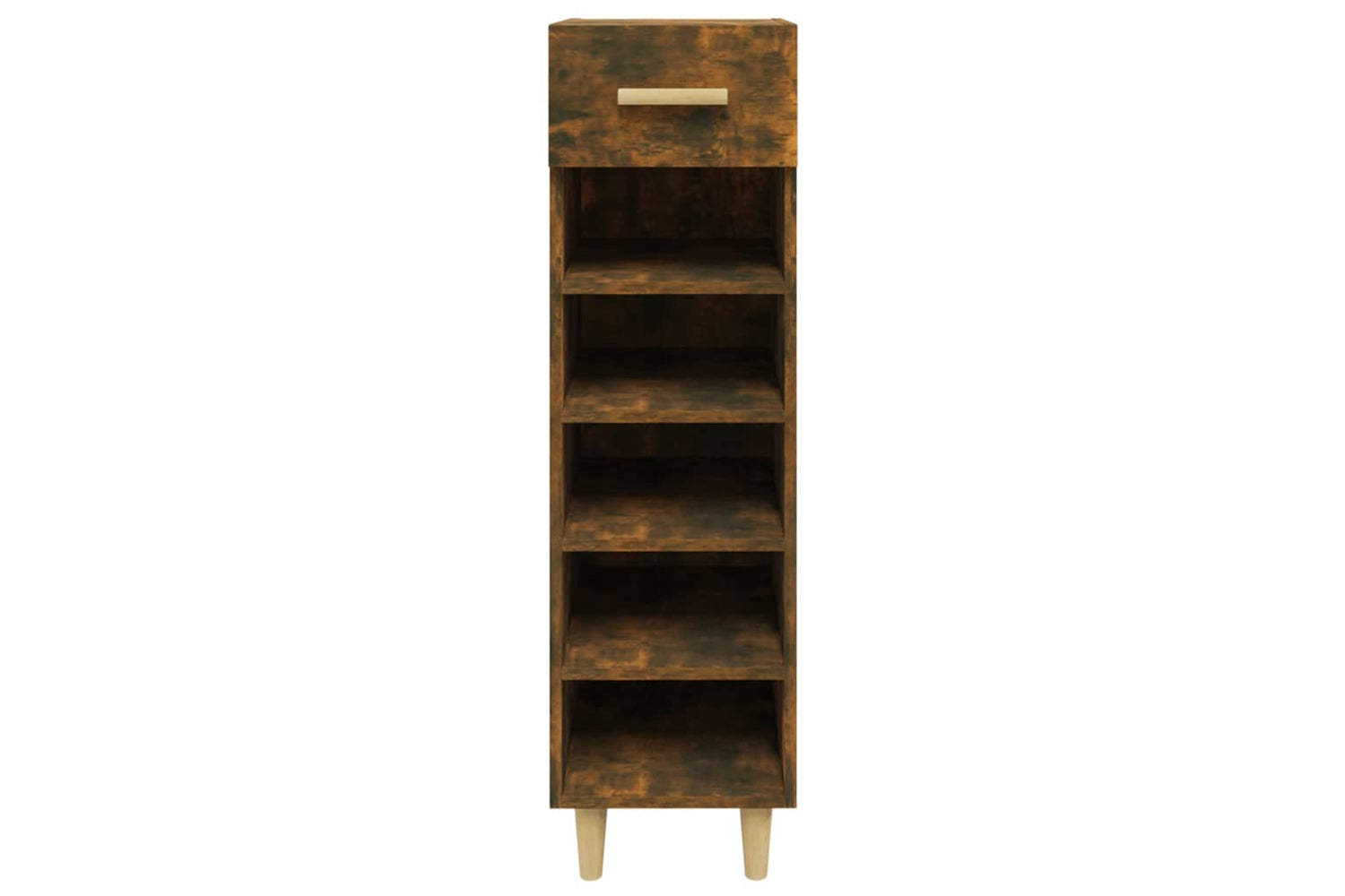 vidaXL 817561 Shoe Cabinet Smoked Oak 30x35x105cm Engineered Wood-3