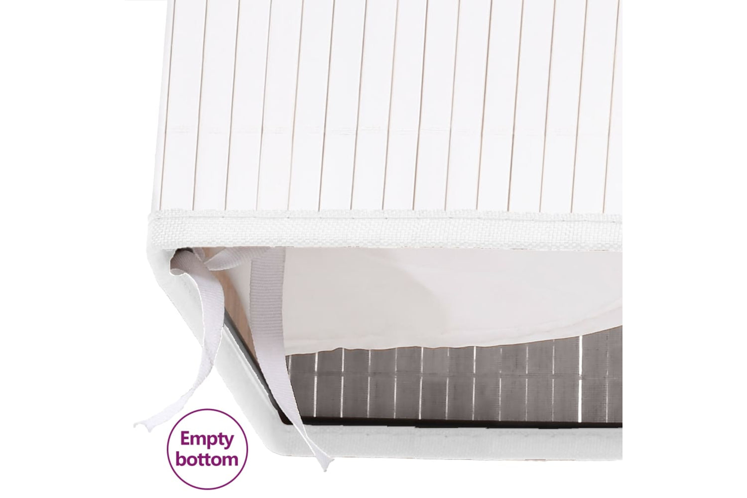 Vidaxl 320751 Bamboo Laundry Basket White-8