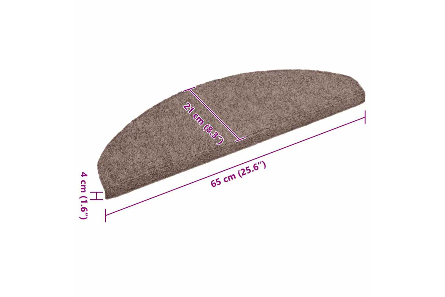 vidaXL 149699 Self-adhesive Stair Mats 10 Pcs Brown 65x21x4cm Needle Punch-7