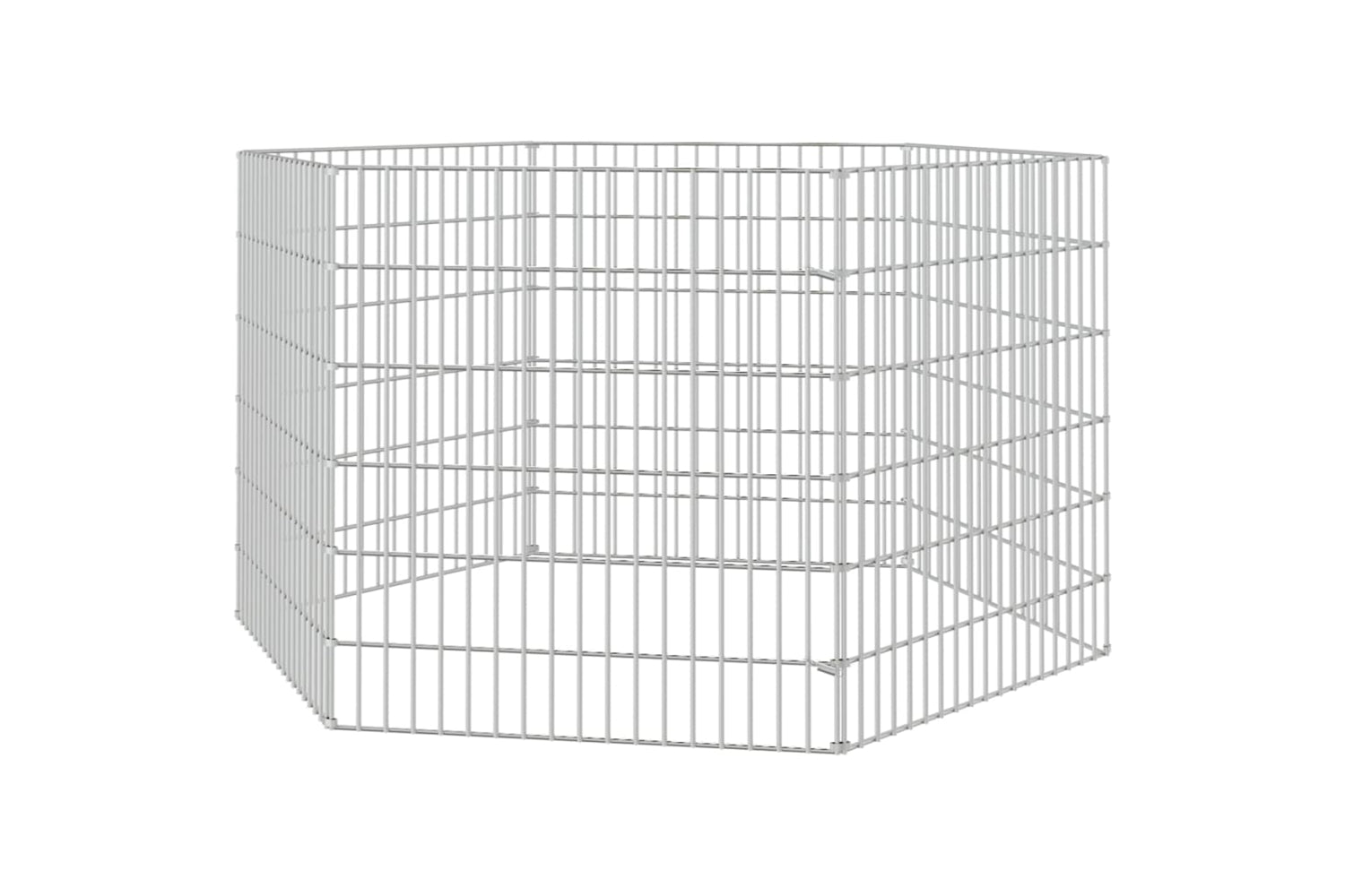 Vidaxl Free Range Animal Enclosure 6-panel 54x60 Cm Galvanised Iron-3