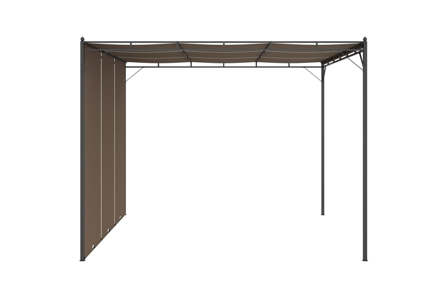 Vidaxl 312263 Garden Gazebo With Side Curtain 3x3x2.25 M Taupe-4