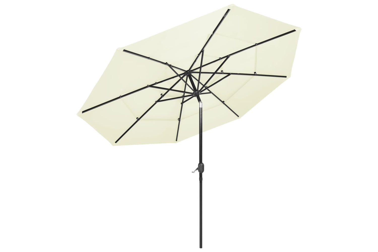 Vidaxl 313868 3-tier Parasol With Aluminium Pole Sand 3 M-3