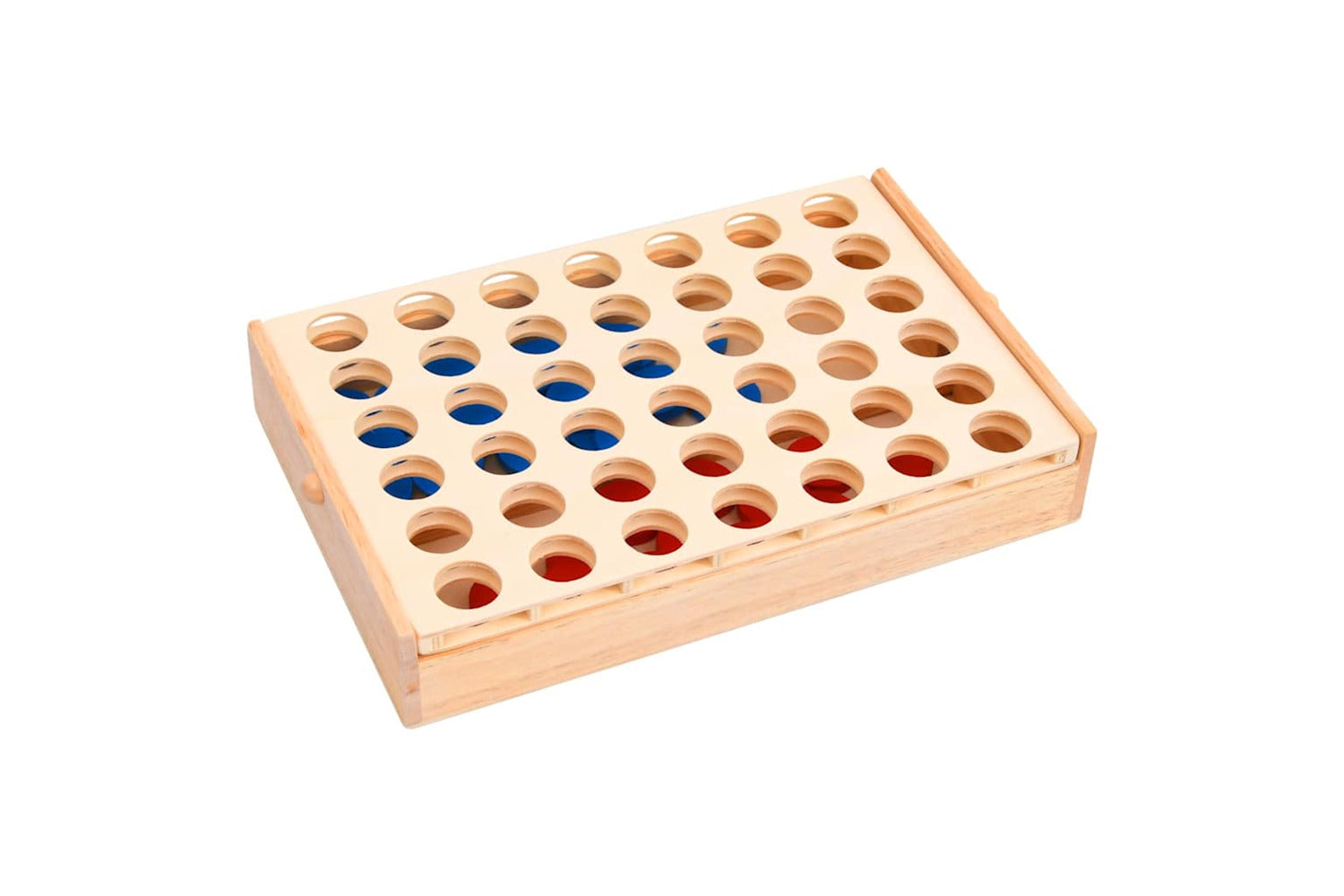 Vidaxl 4 In A Row Game 24x15x4 Cm Solid Wood-3