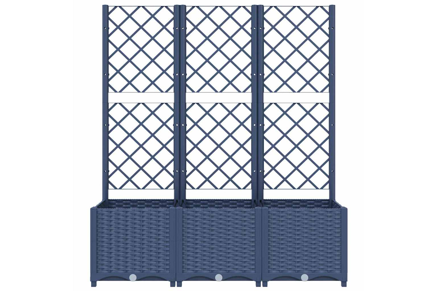 vidaXL Garden Planter With Trellis Dark Grey 120x40x136cm Pp-2