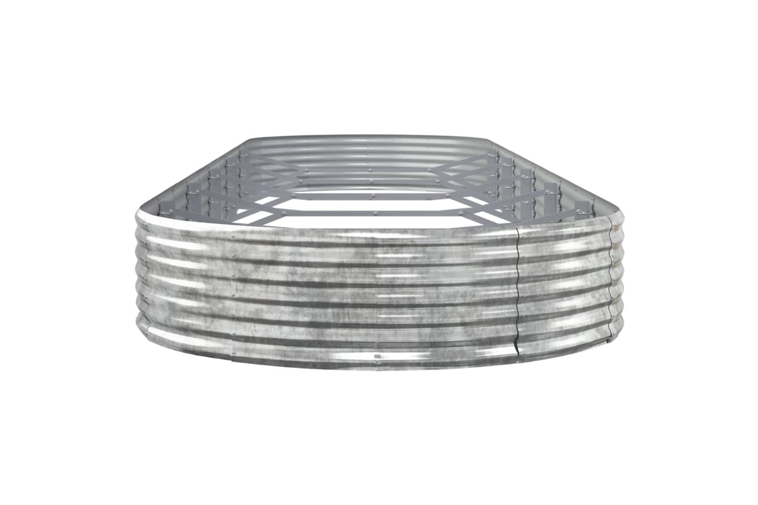 vidaXL 319047 Garden Raised Bed Powder-coated Steel 523x140x36cm Silver-3