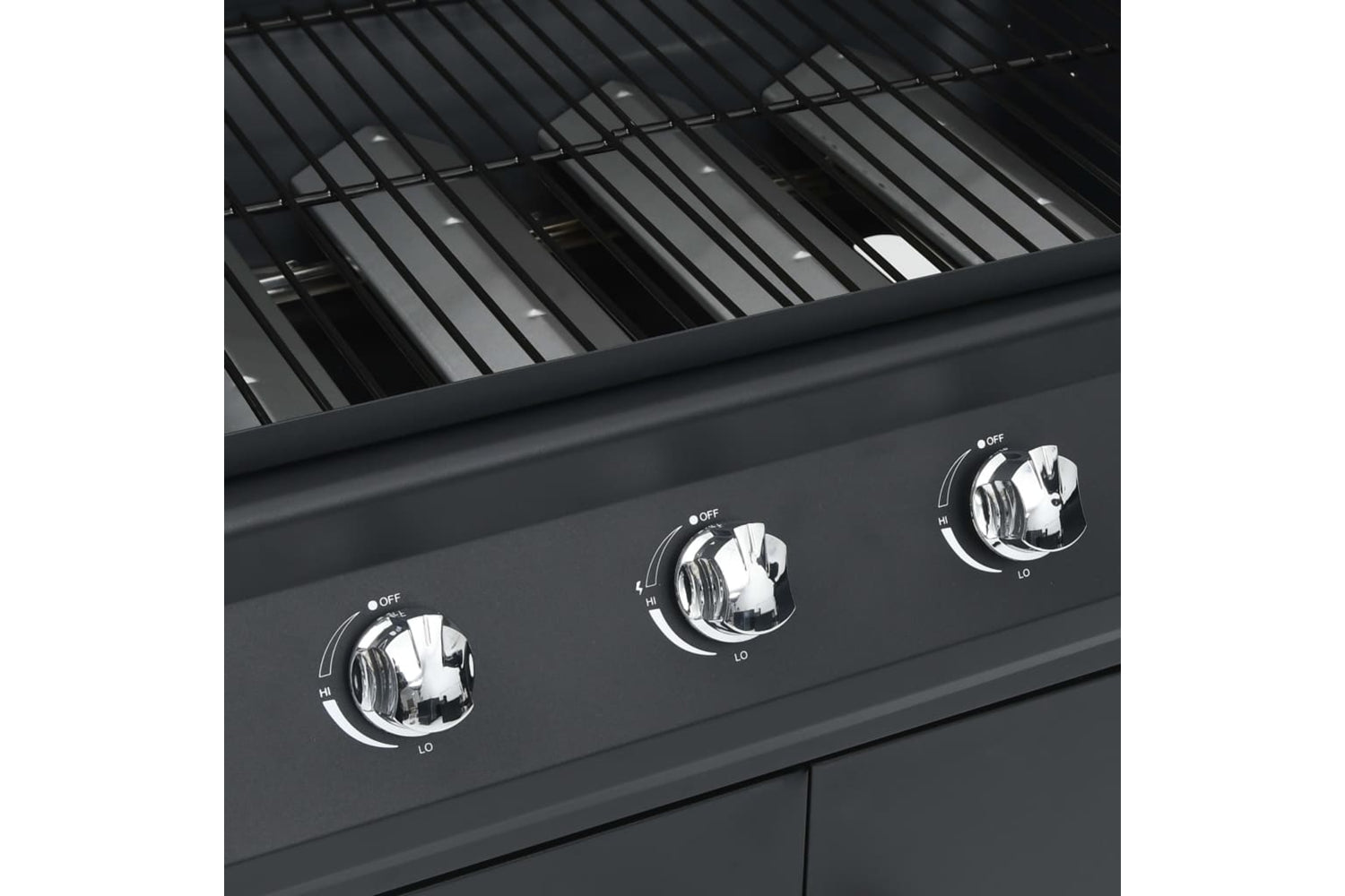 Vidaxl 310105 Gas Barbecue Grill 4+1 Cooking Zone Black Steel-9