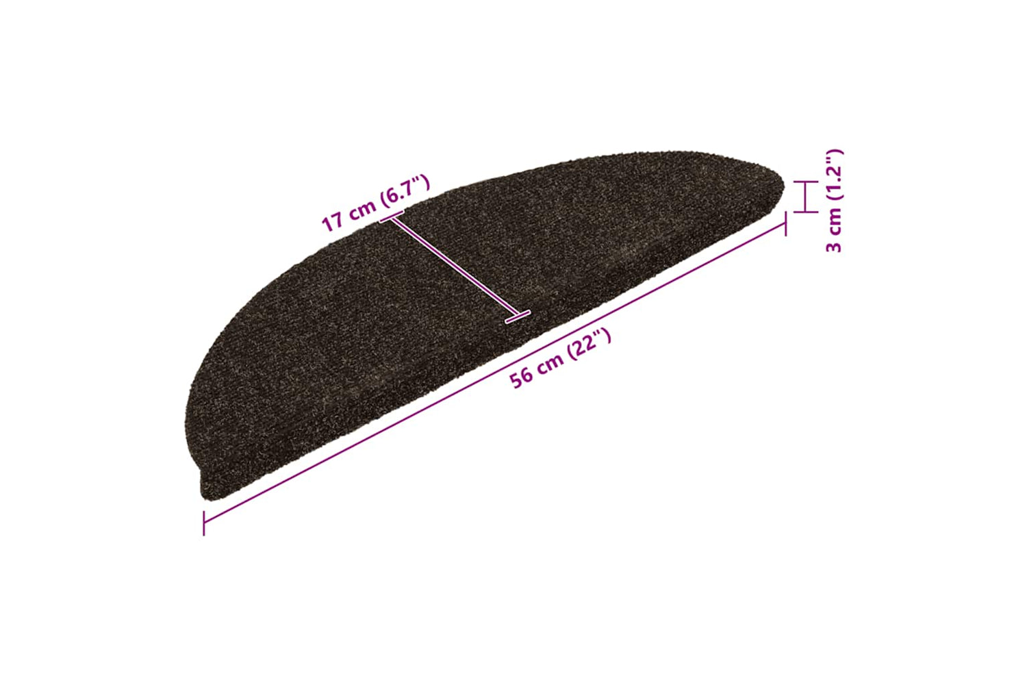Vidaxl 322348 Self-adhesive Stair Mats 15pcs Dark Brown 56x17x3cm Needle Punch-7
