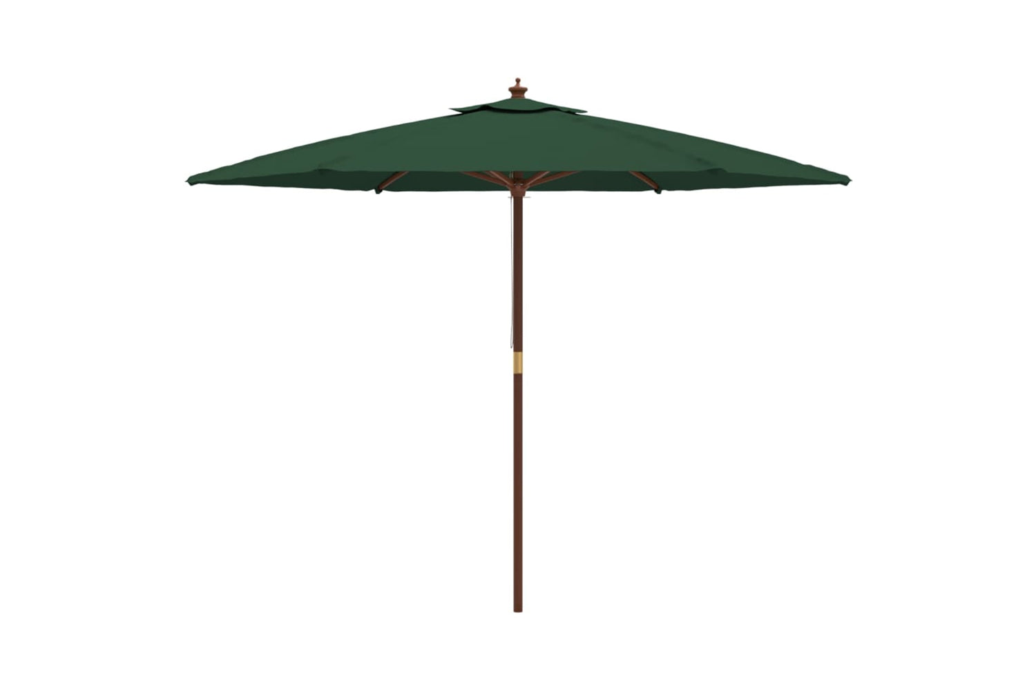 vidaXL 363168 Garden Parasol With Wooden Pole Green 299x240cm-3