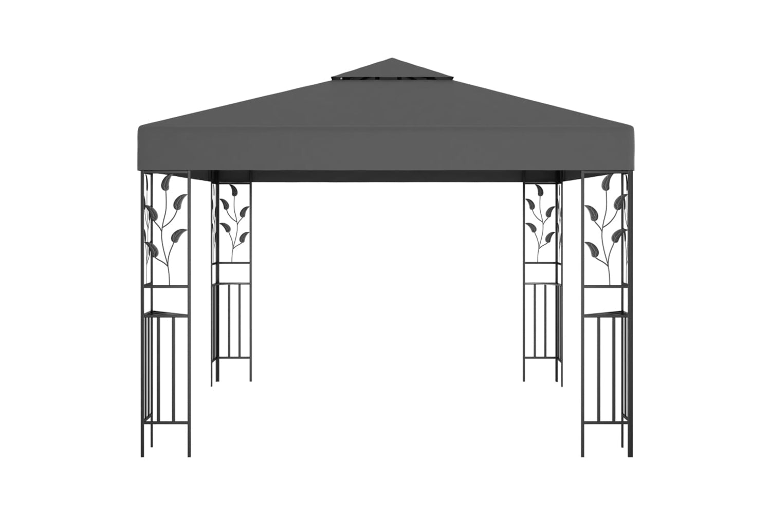 Vidaxl 3070296 Gazebo With Led String Lights 3x3 M Anthracite-3