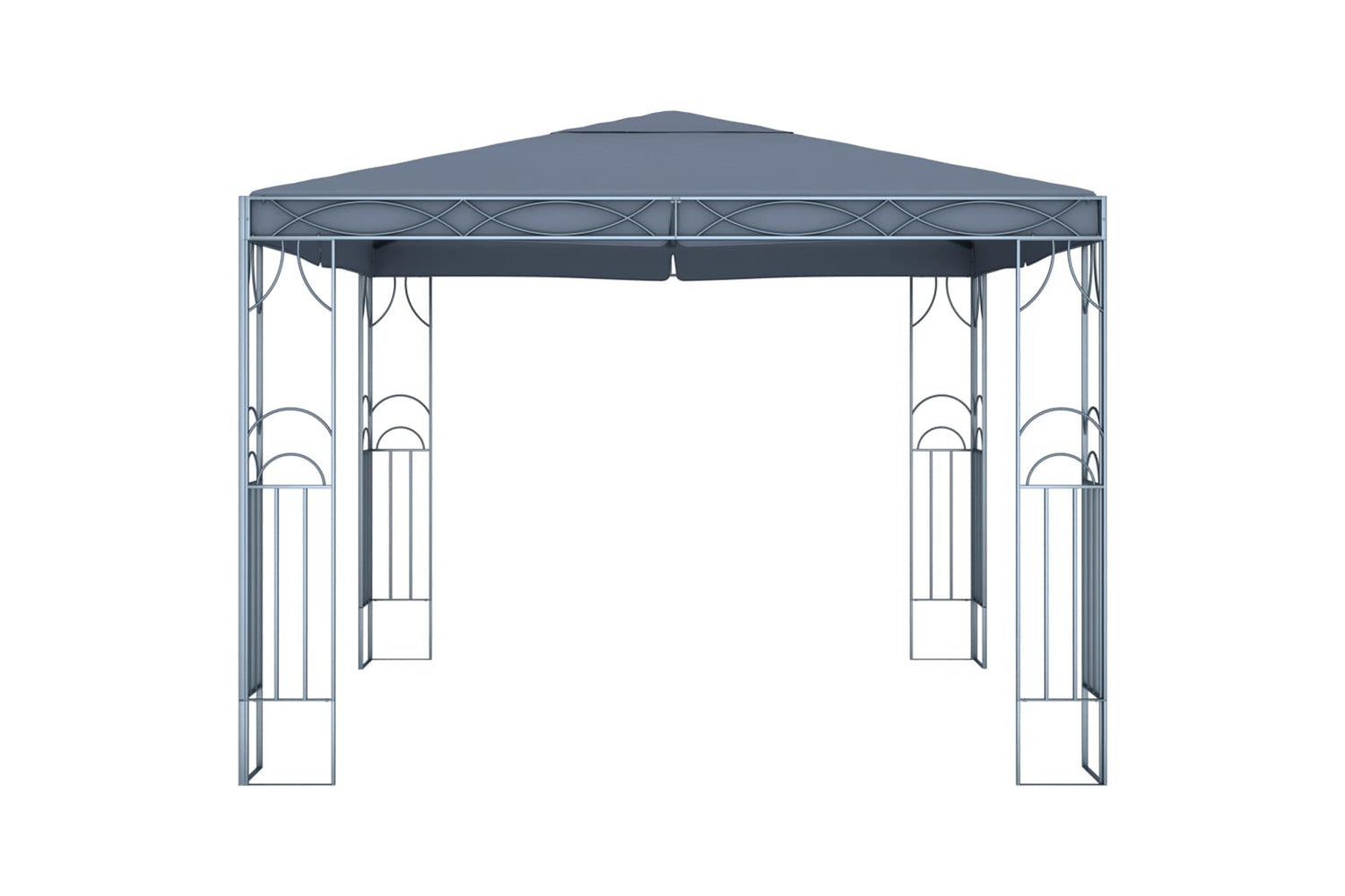 vidaXL 3070339 Gazebo With Led String Lights 300x300cm Anthracite-3