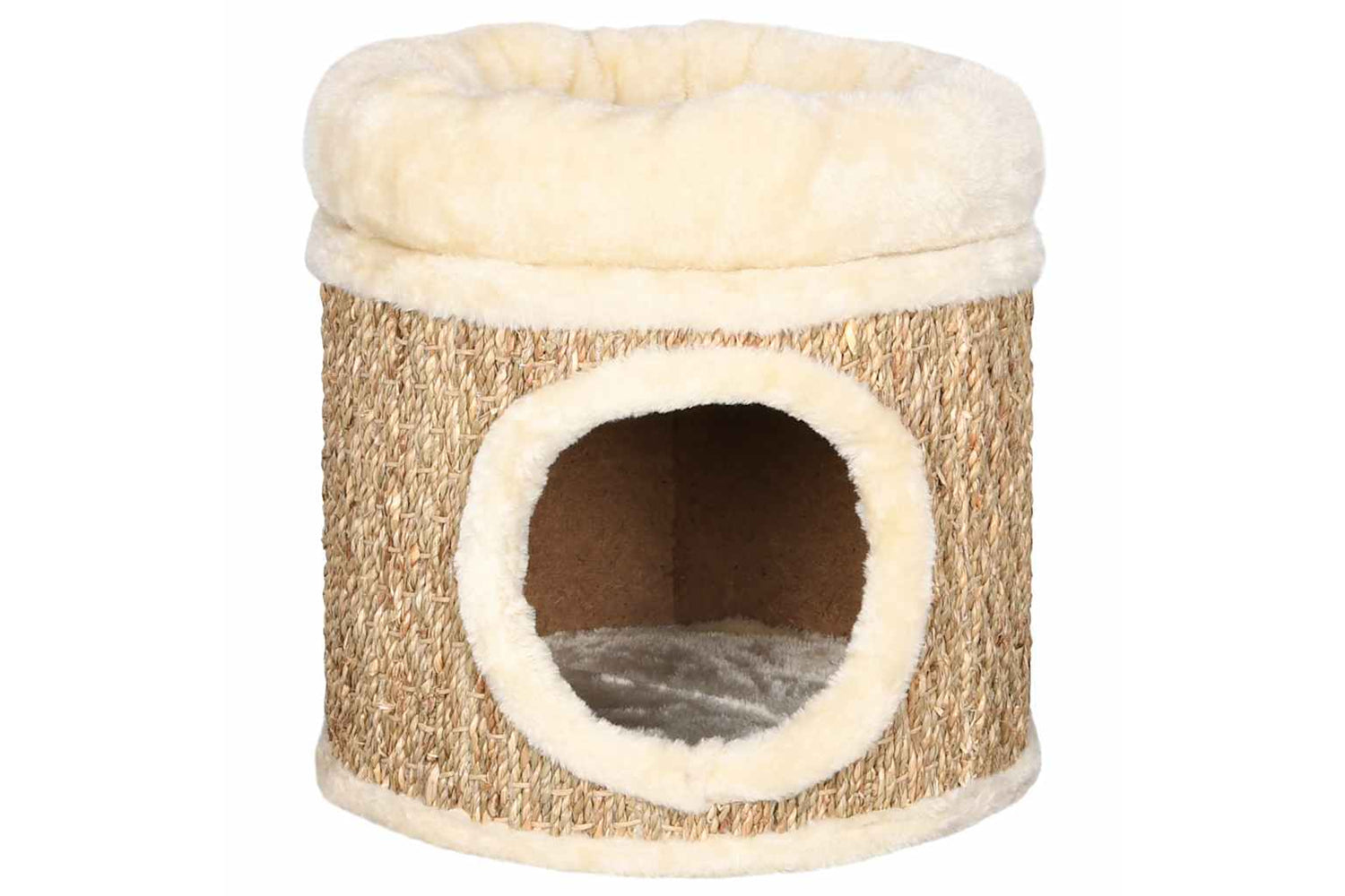 Vidaxl Cat House With Luxury Cushion 33 Cm Seagrass-2