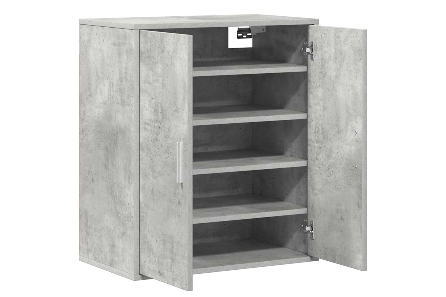 vidaXL 808922 Shoe Cabinet Concrete Grey 60x35x70cm Engineered Wood-5