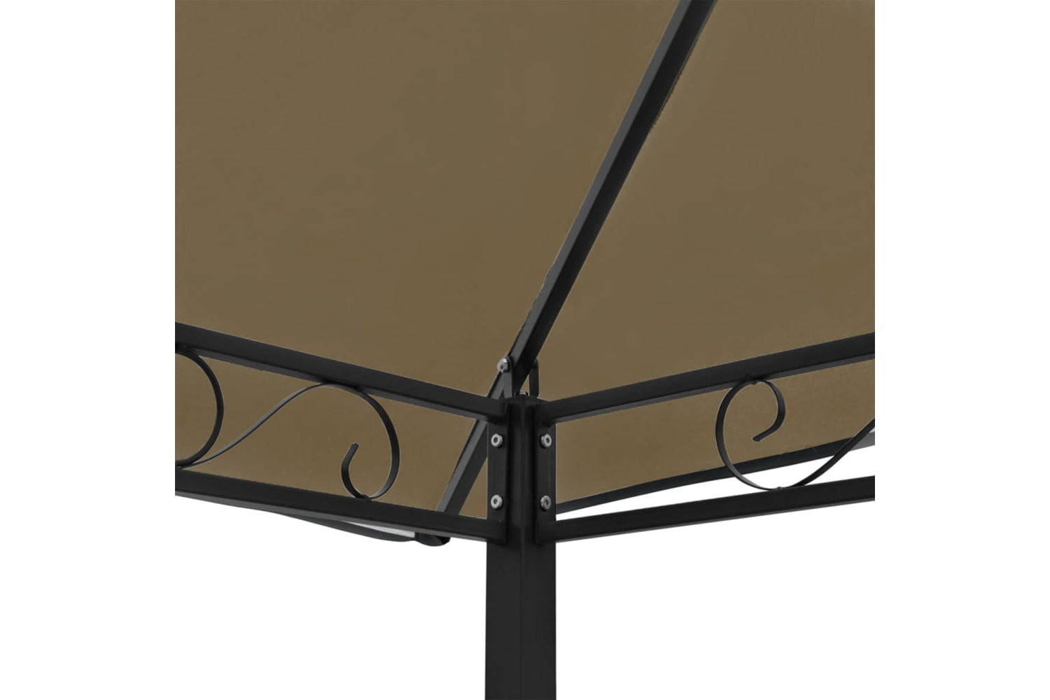 Vidaxl 312222 Garden Pavilion With Table And Benches 2.5x1.5x2.4 M Taupe 180 G/mâ²-3