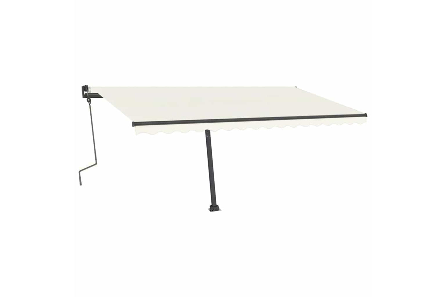 Vidaxl Manual Retractable Awning With Led 400x300 Cm Cream-3