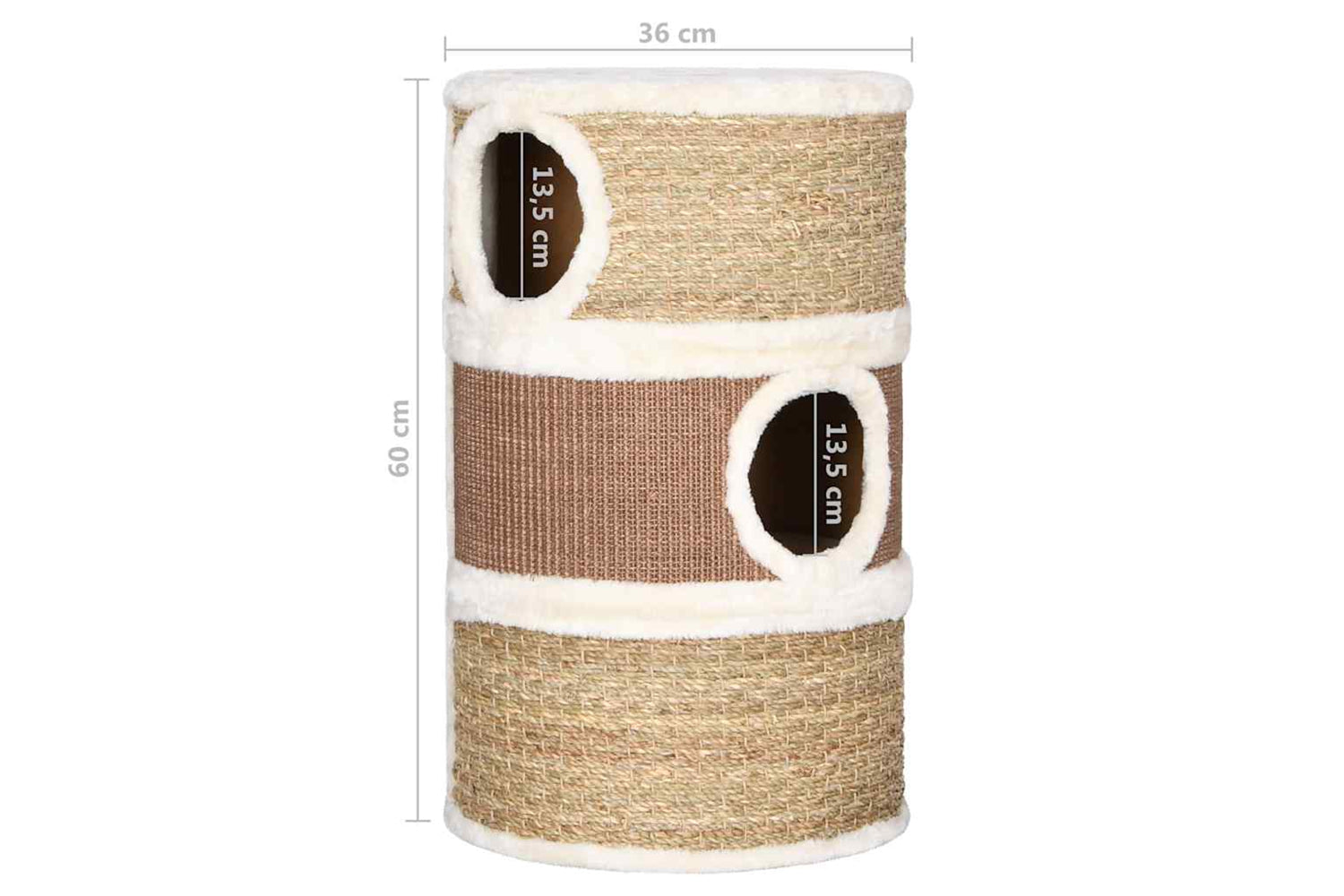 Vidaxl Cat Scratching Barrel 60 Cm Seagrass-7