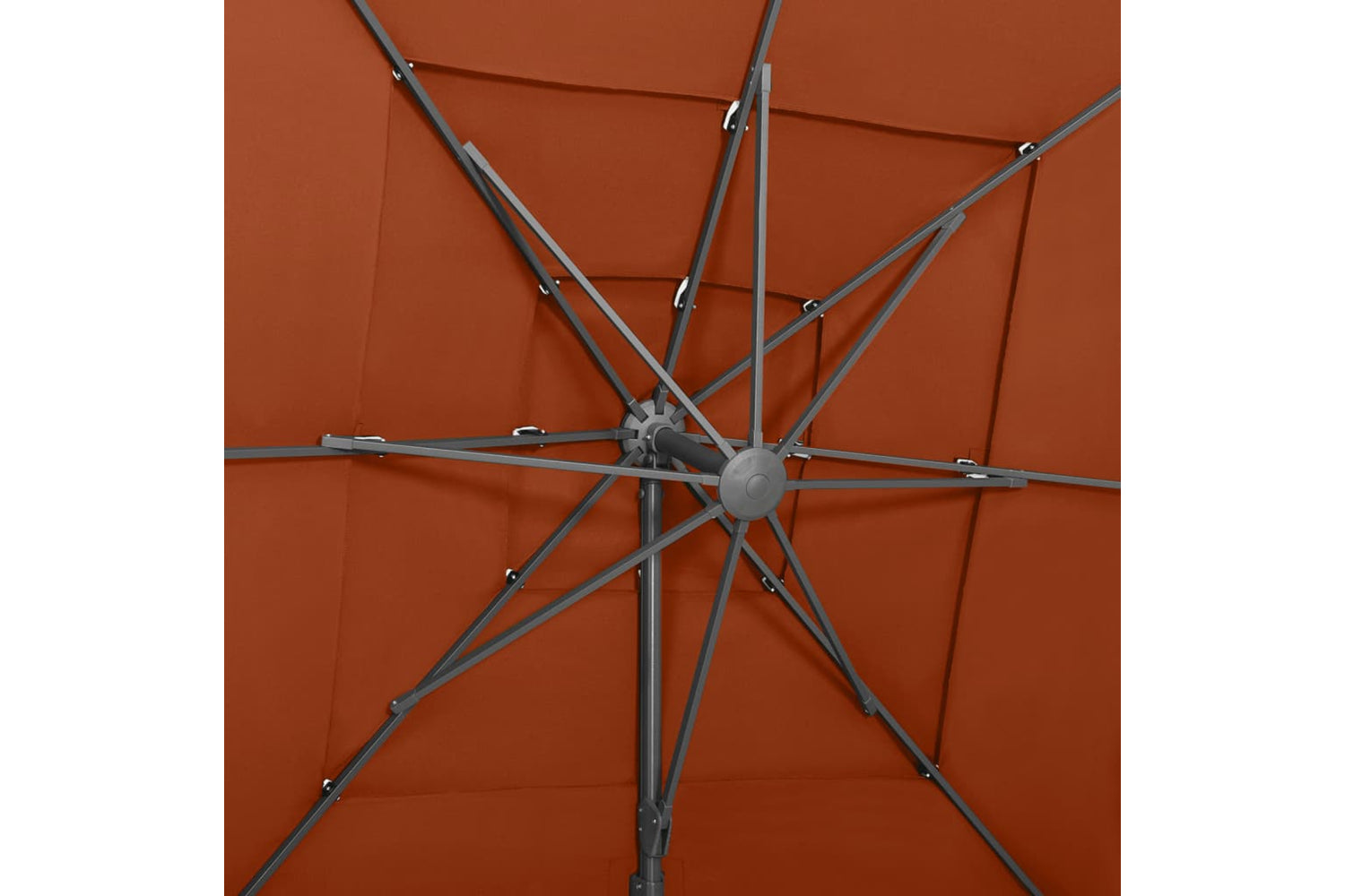 vidaXL 313825 4-tier Parasol With Aluminium Pole Terracotta 250x250cm-7