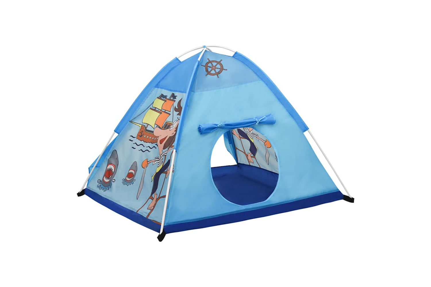 Vidaxl Children Play Tent Blue 120x120x90 Cm-4