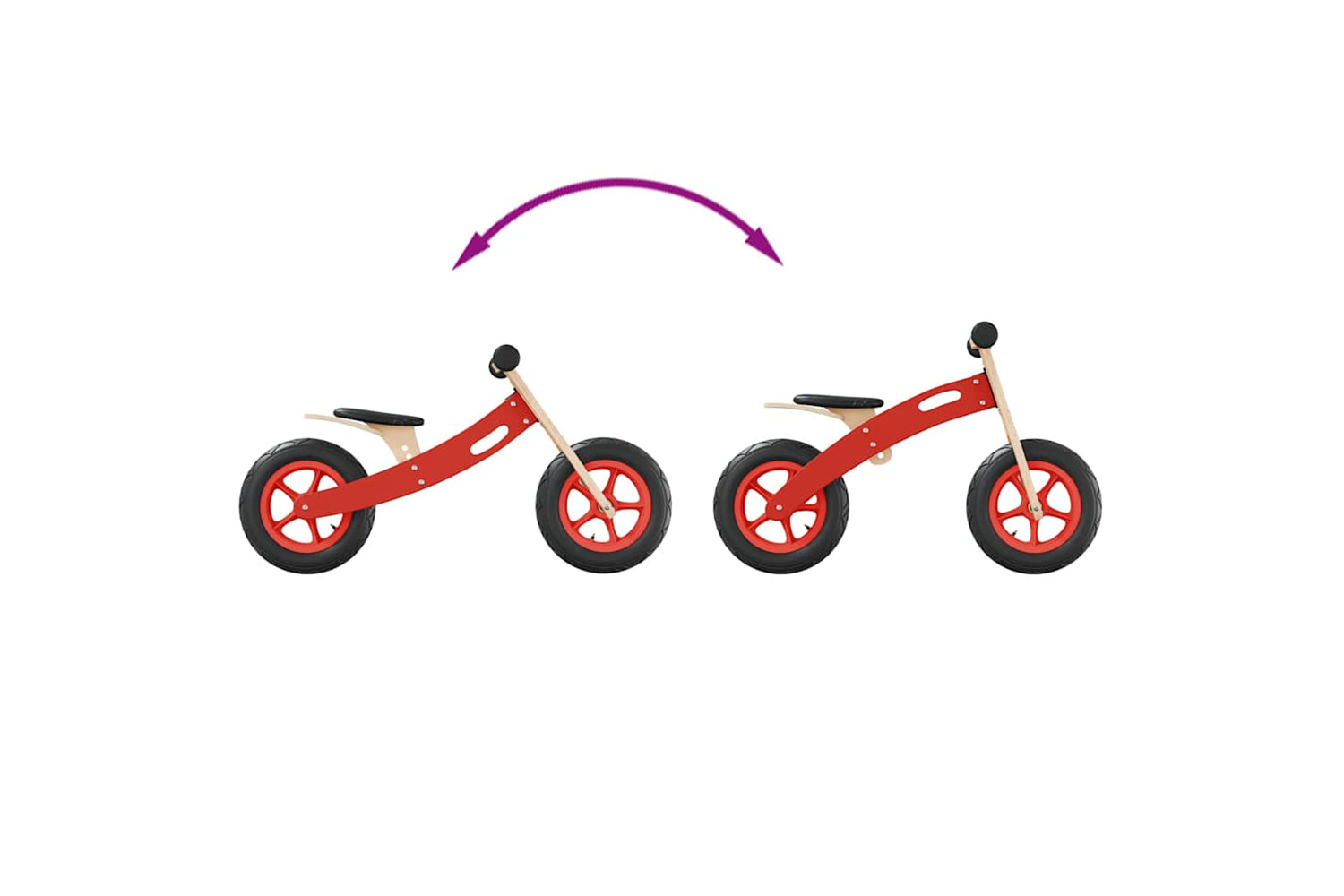 Vidaxl Balance Bike For Children With Air Tyres Red-8