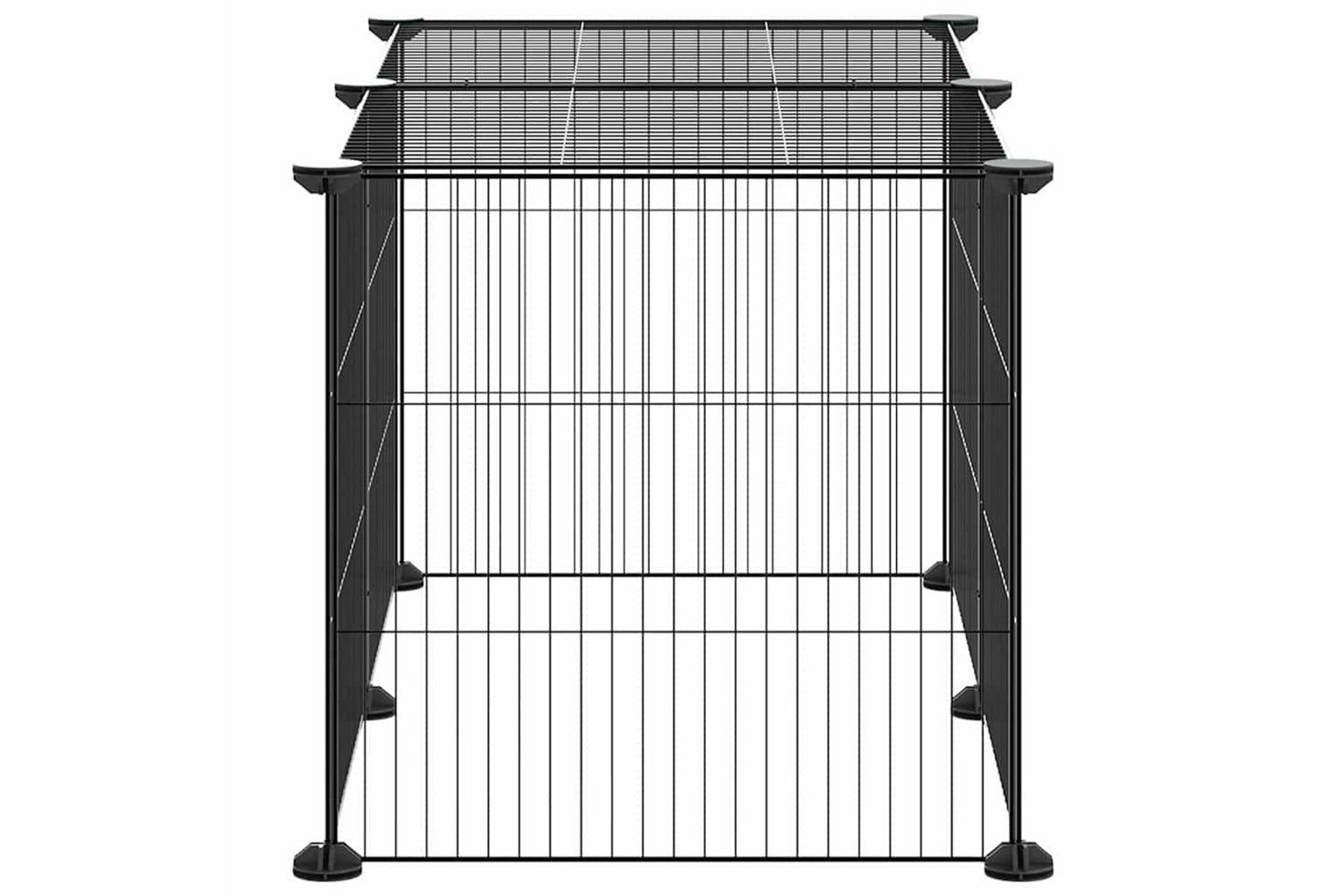 vidaXL 3114052 8-panel Pet Cage Black 35x35cm Steel-3