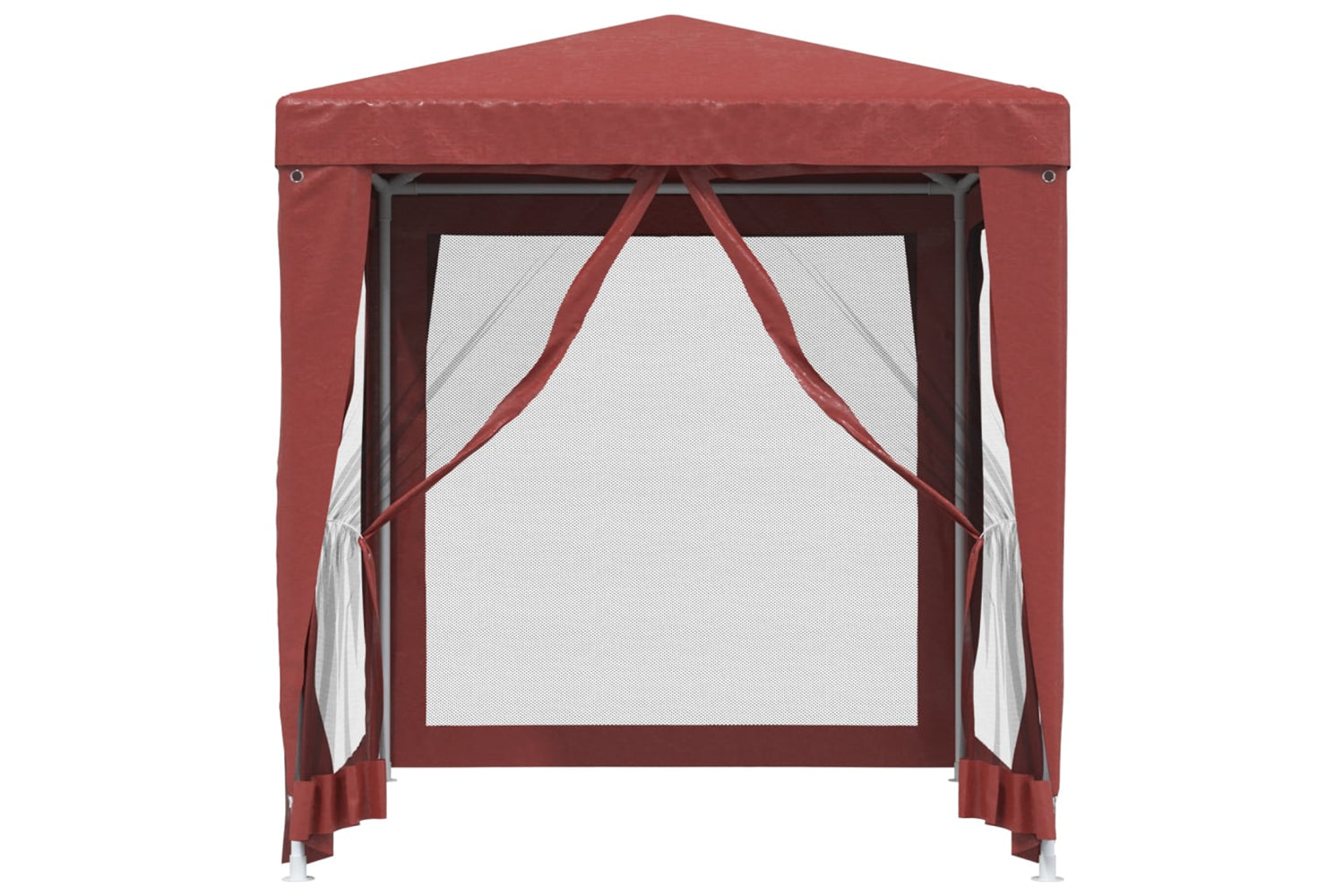 Vidaxl 319220 Party Tent With 4 Mesh Sidewalls Red 2x2 M Hdpe-2