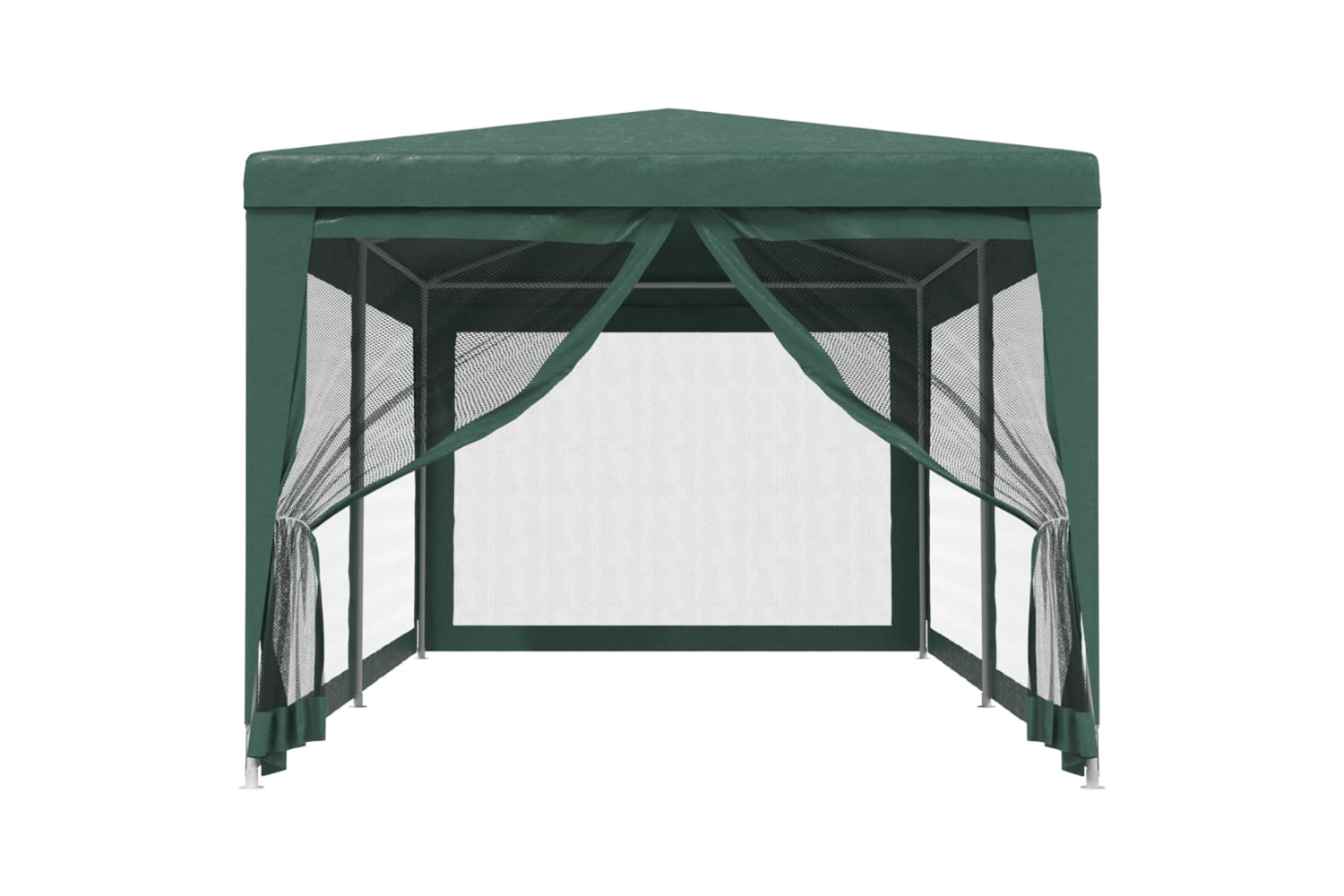 Vidaxl 319238 Party Tent With 6 Mesh Sidewalls Green 3x6 M Hdpe-2
