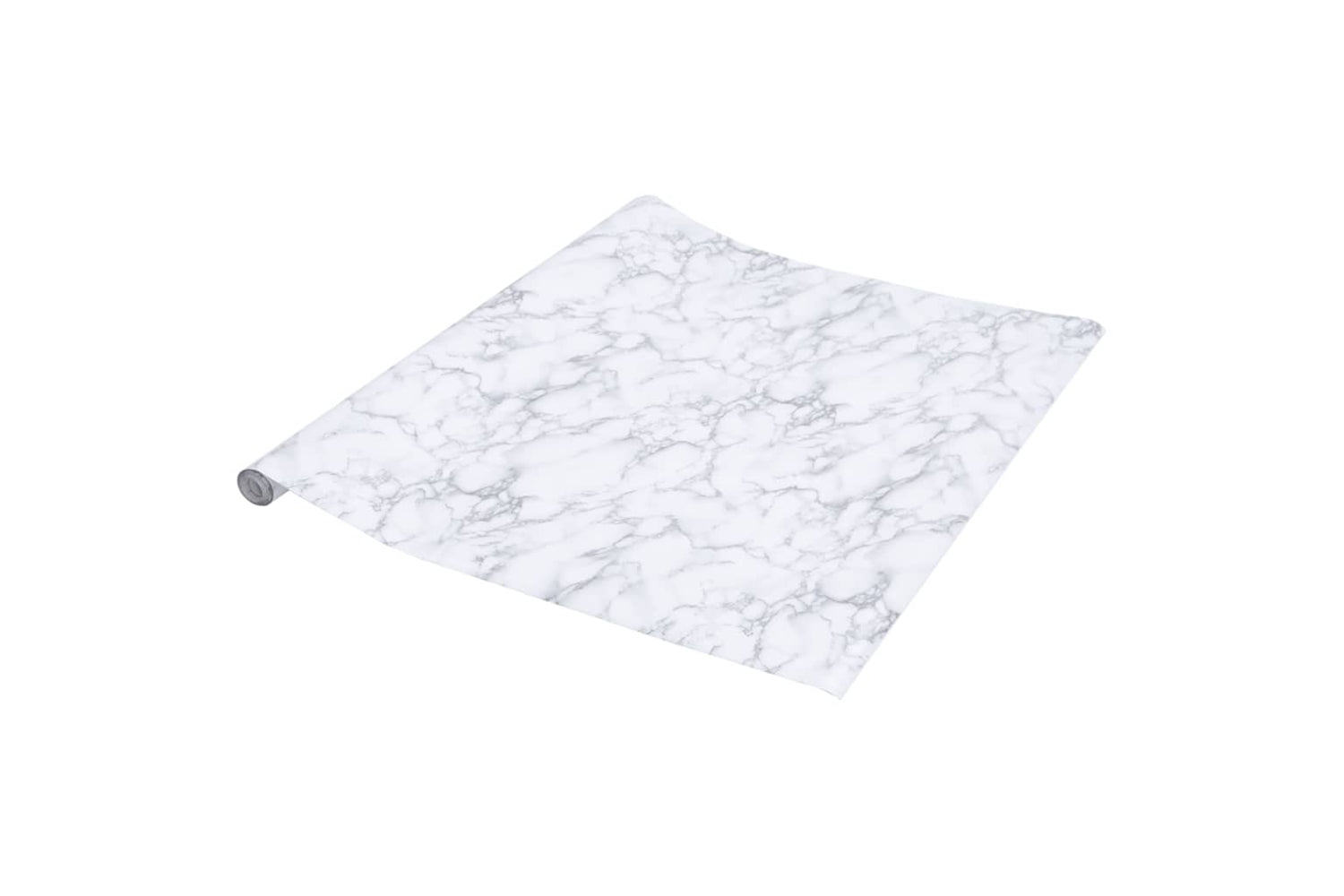 vidaXL 3206486 Furniture Stickers Self-adhesive Marble White 90x500cm Pvc-4