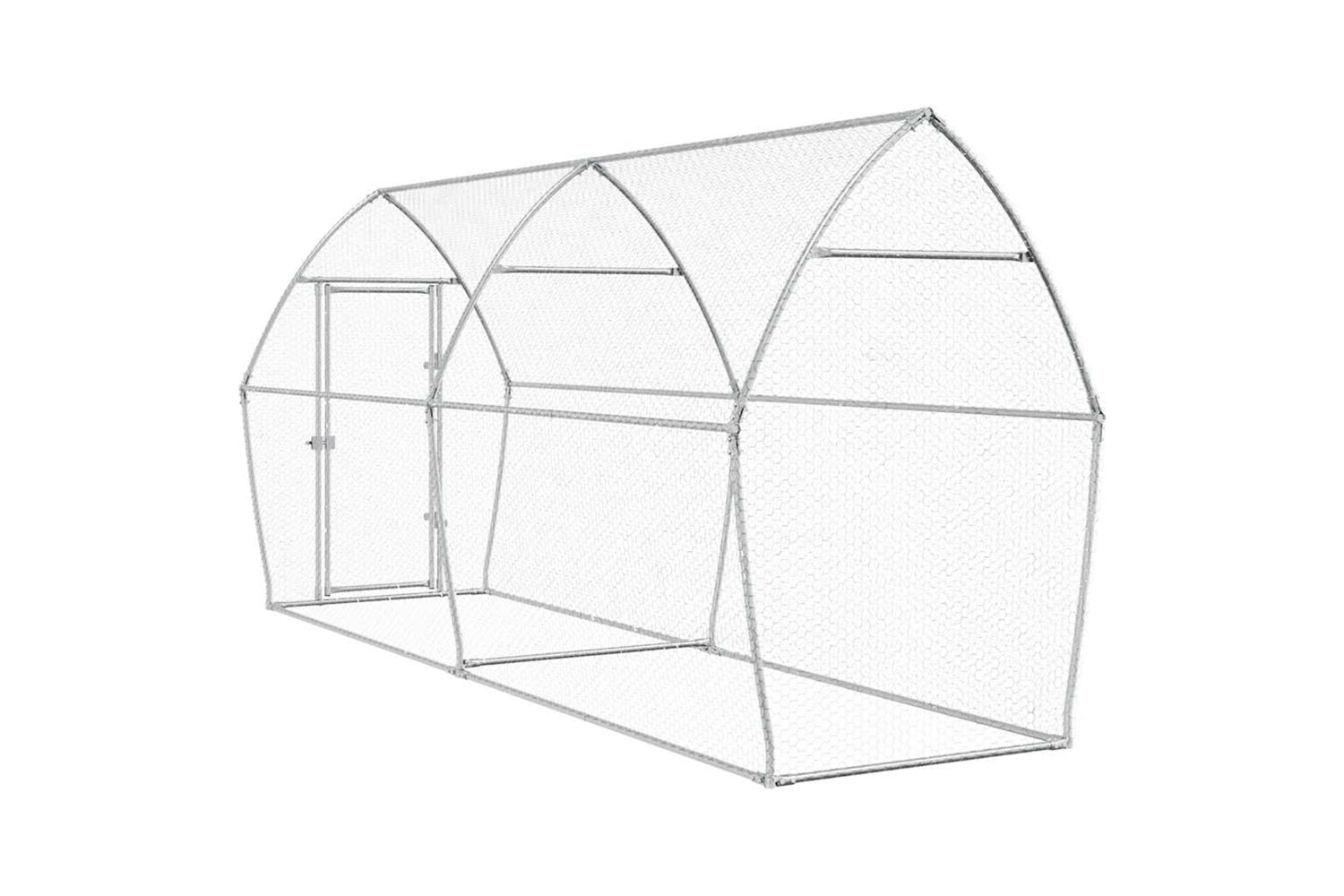 Vidaxl Chicken Cage Silver 400x105x182 Cm Galvanised Steel-5